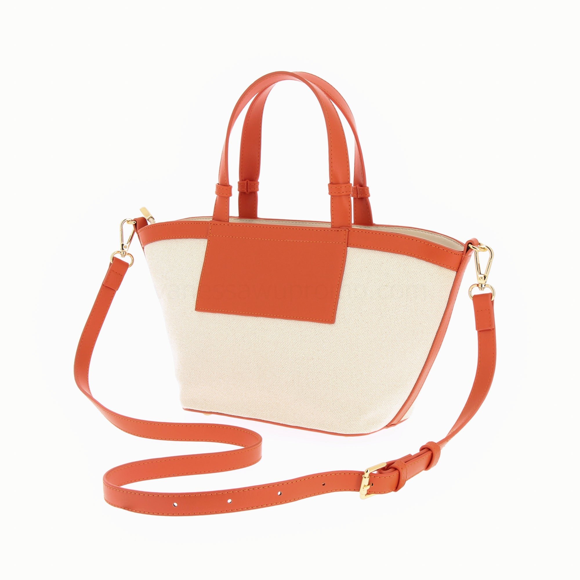 (image for) Petit Sac Cabas TrapèZe Eve Beige Et Orange | Vanessawupromo.Com 816