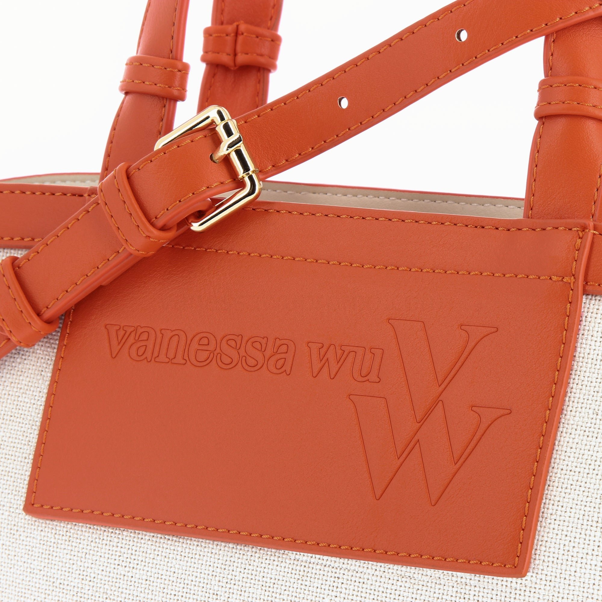 (image for) Petit Sac Cabas TrapèZe Eve Beige Et Orange | Vanessawupromo.Com 816