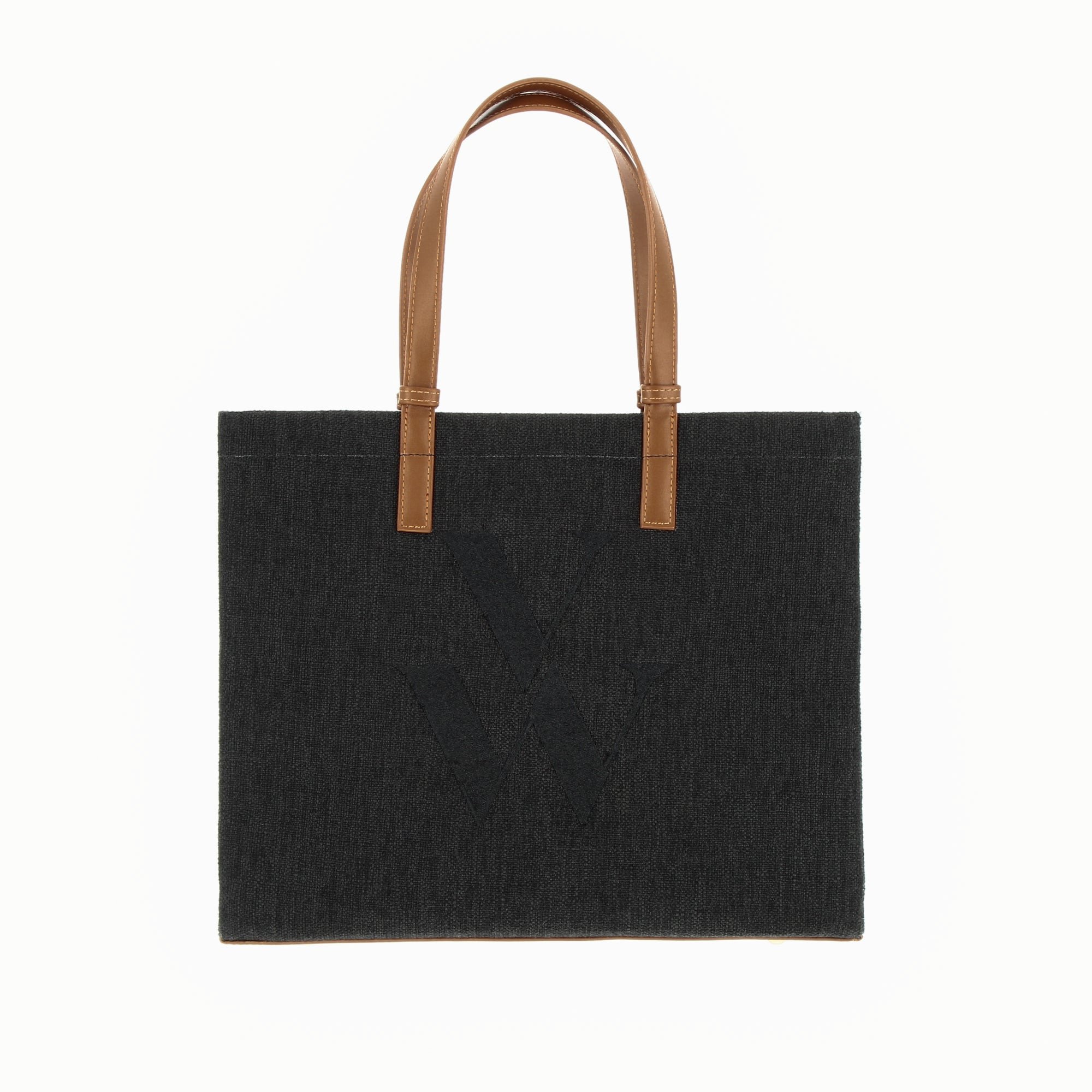 (image for) Sac Cabas Monogramme Emilia Noir | Vanessawupromo.Com 802