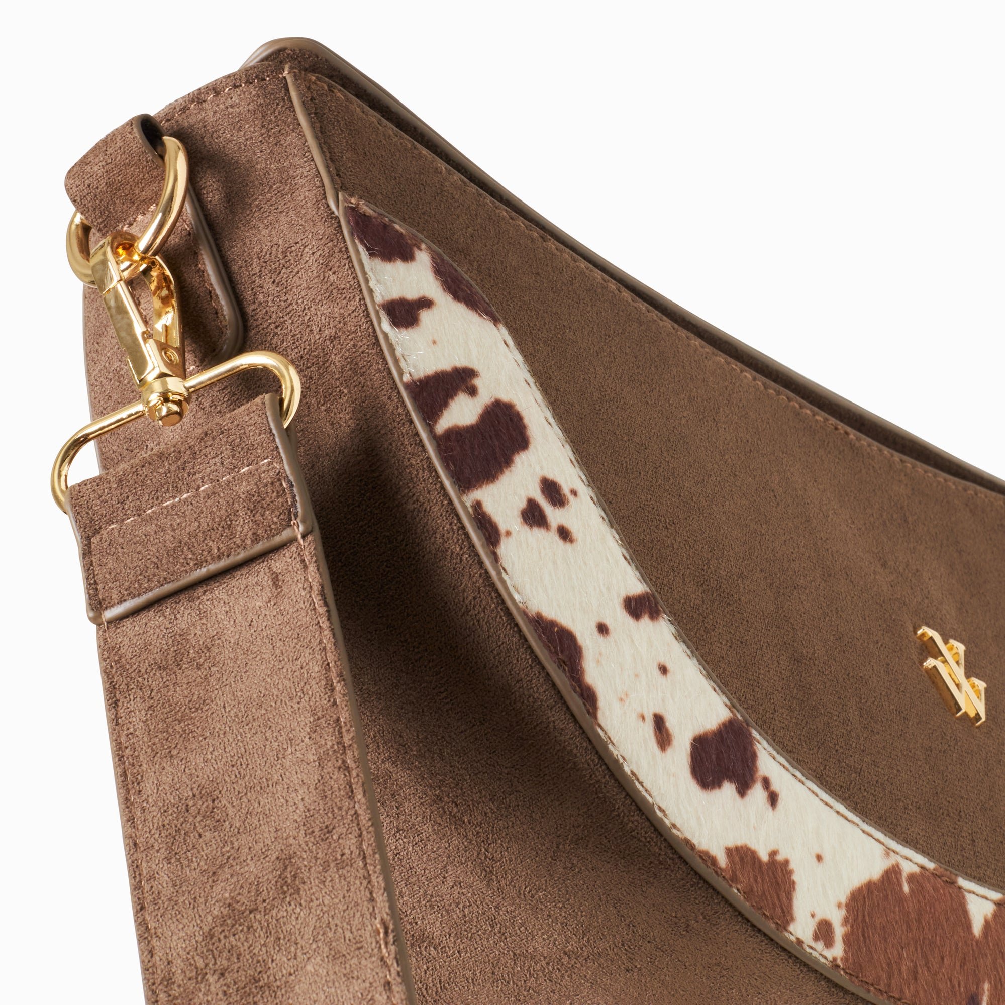 (image for) Sac Demi-Lune Rym Taupe Bi-MatièRe | Vanessawupromo.Com 795