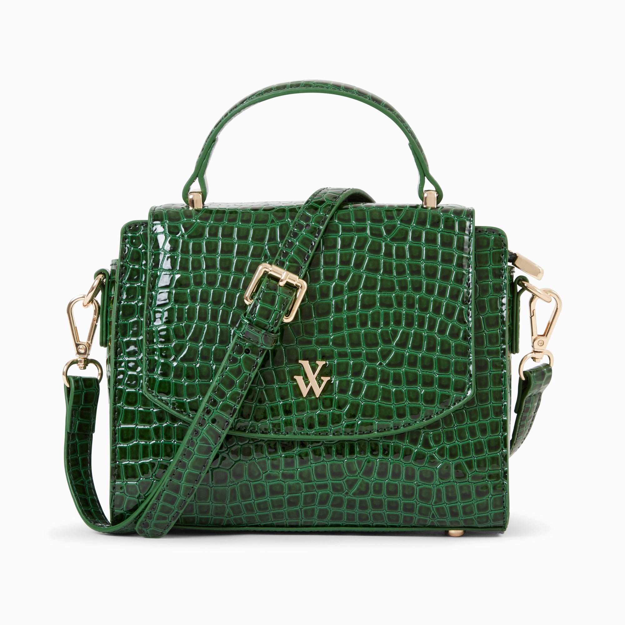 (image for) Petit Sac à Main Joanne Vert Croco | Vanessawupromo.Com 788