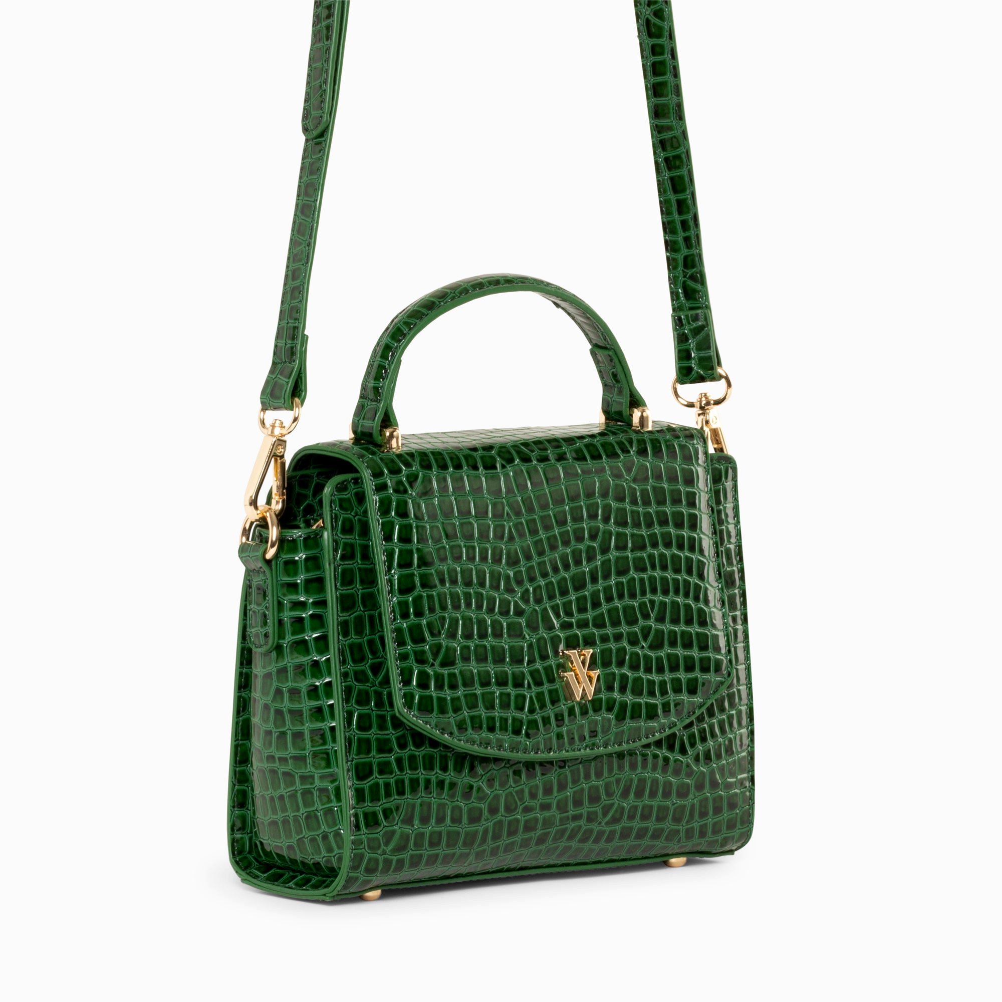 (image for) Petit Sac à Main Joanne Vert Croco | Vanessawupromo.Com 788