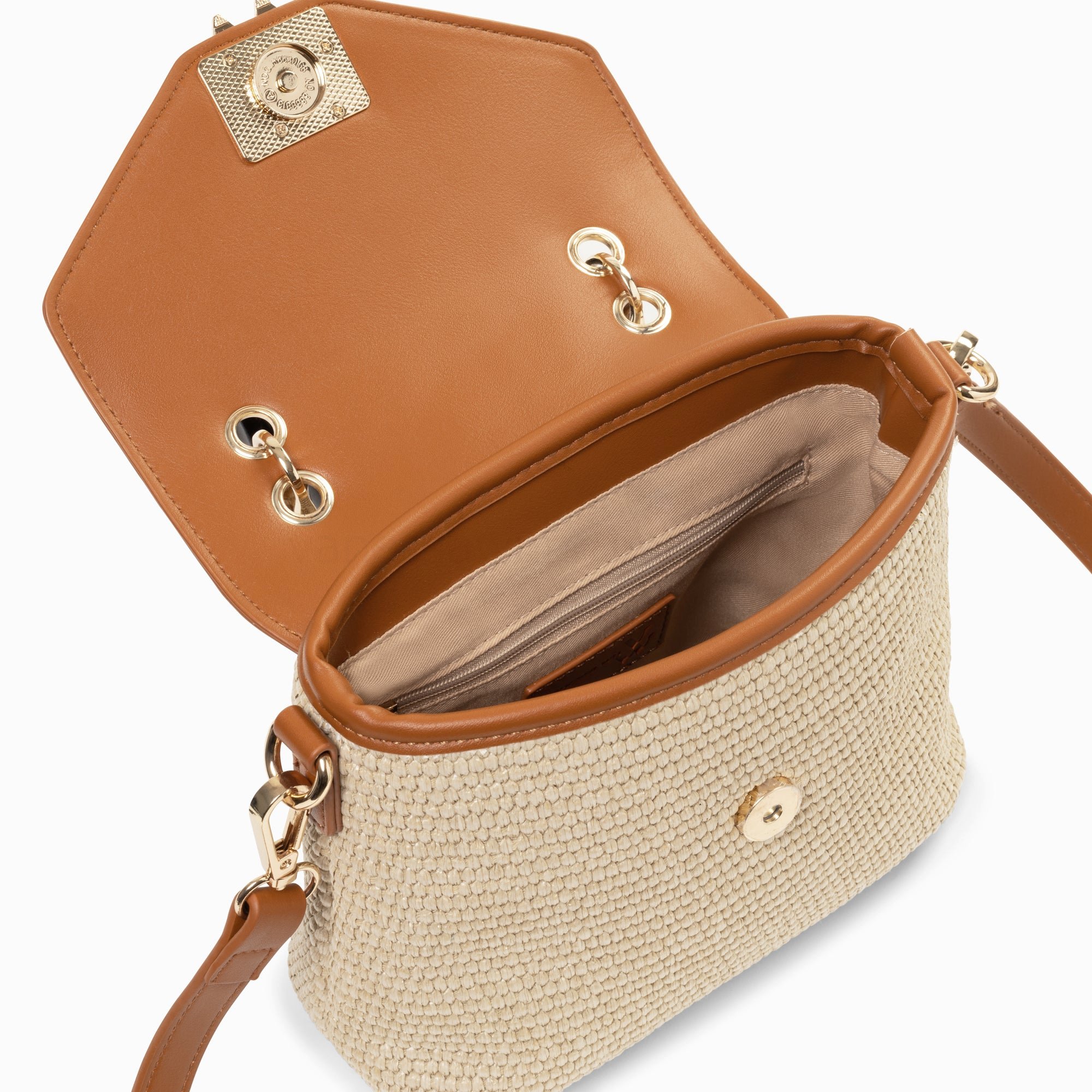 (image for) Sac à Main GwenaëLle Camel à Anse En Faux Bambou | Vanessawupromo.Com 786