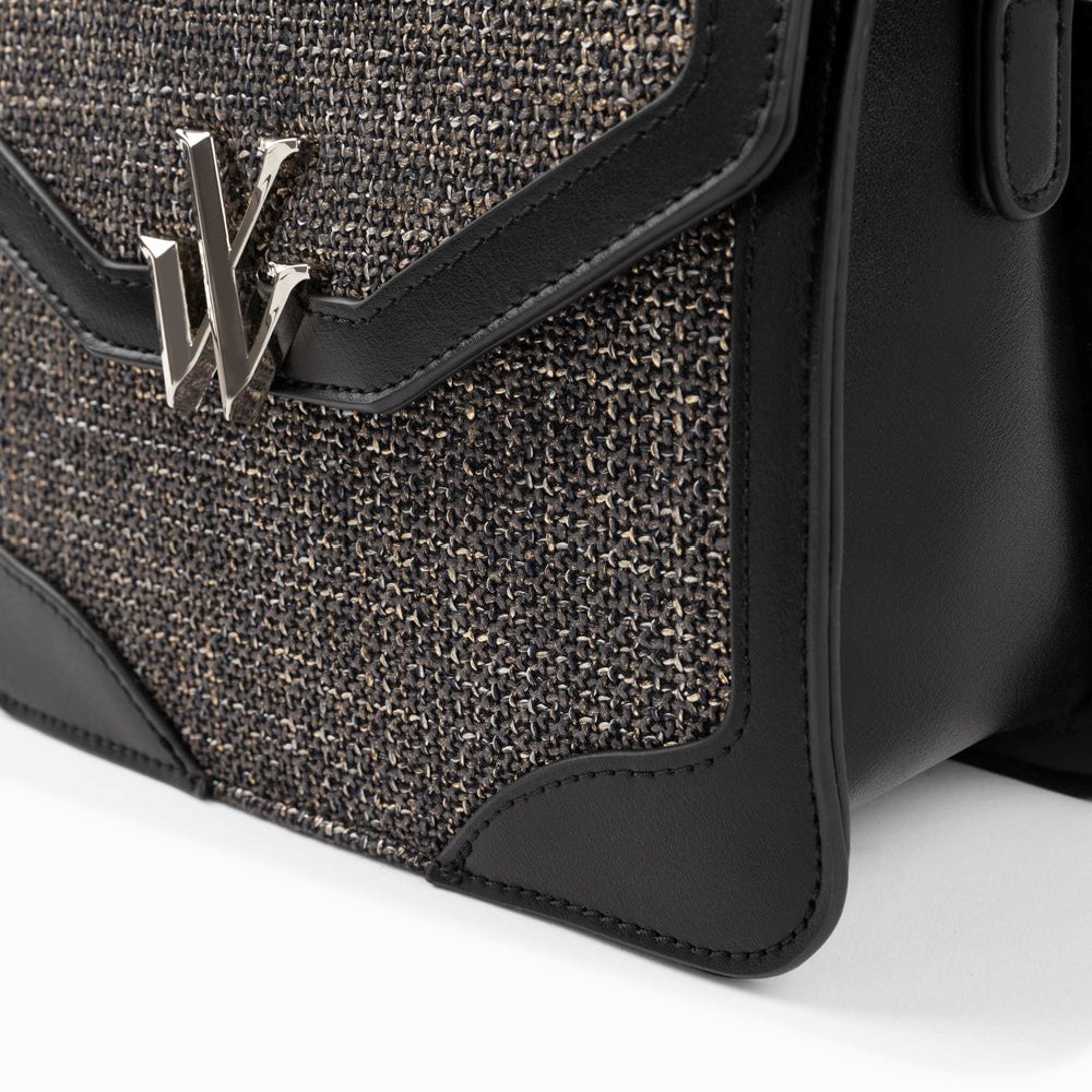 (image for) Petit Sac Cartable Blair Noir En Tweed | Vanessawupromo.Com 779