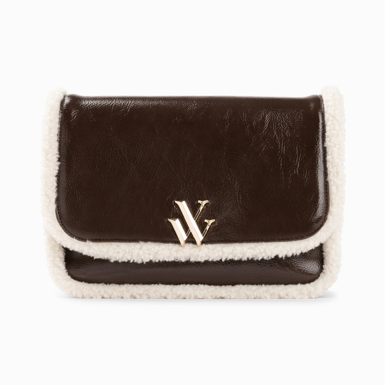 (image for) Sac BandoulièRe Bertina Marron à Rabat Et Faux Shearling | Vanessawupromo.Com 770