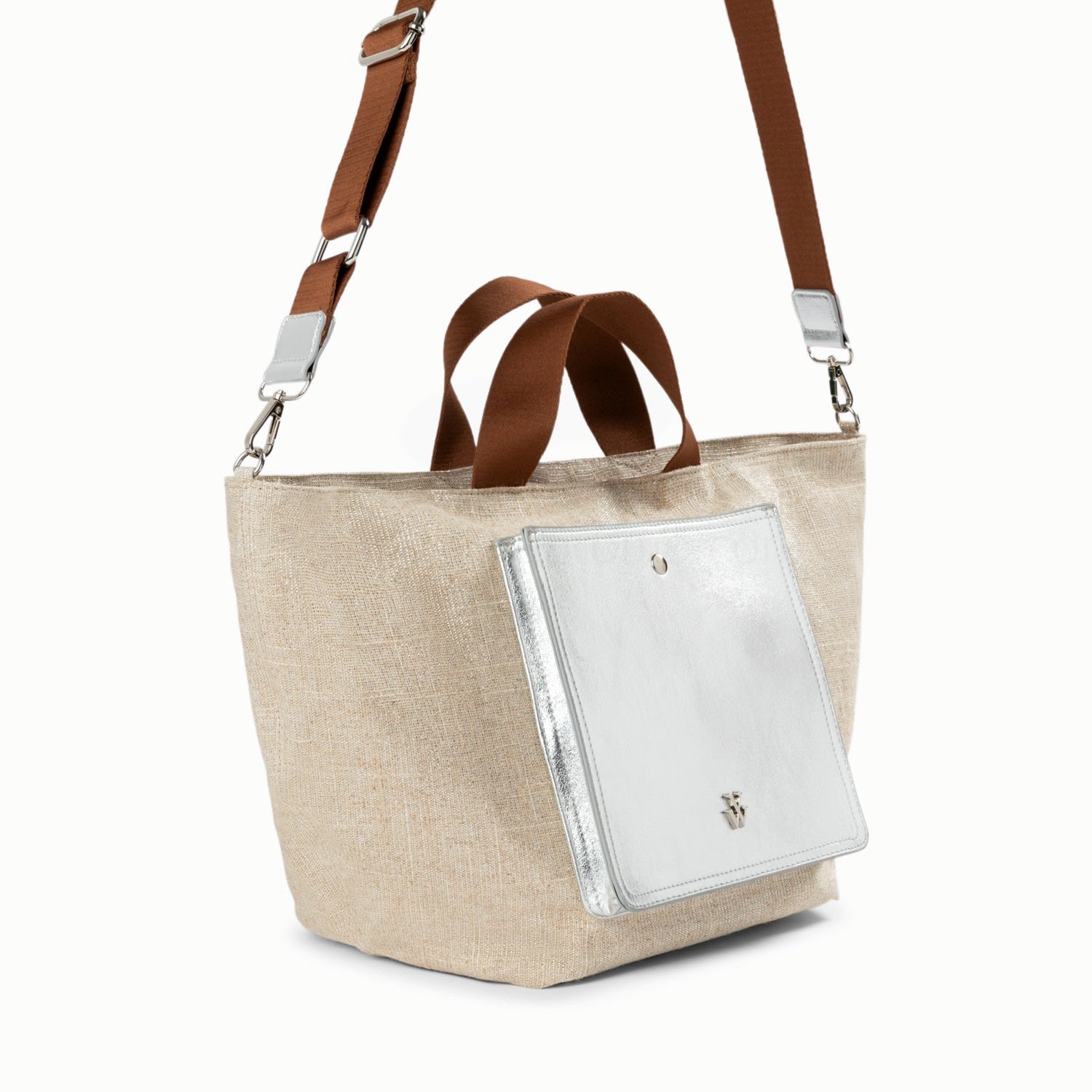 (image for) Cabas Iris Beige à Pochette Argent | Vanessawupromo.Com 29