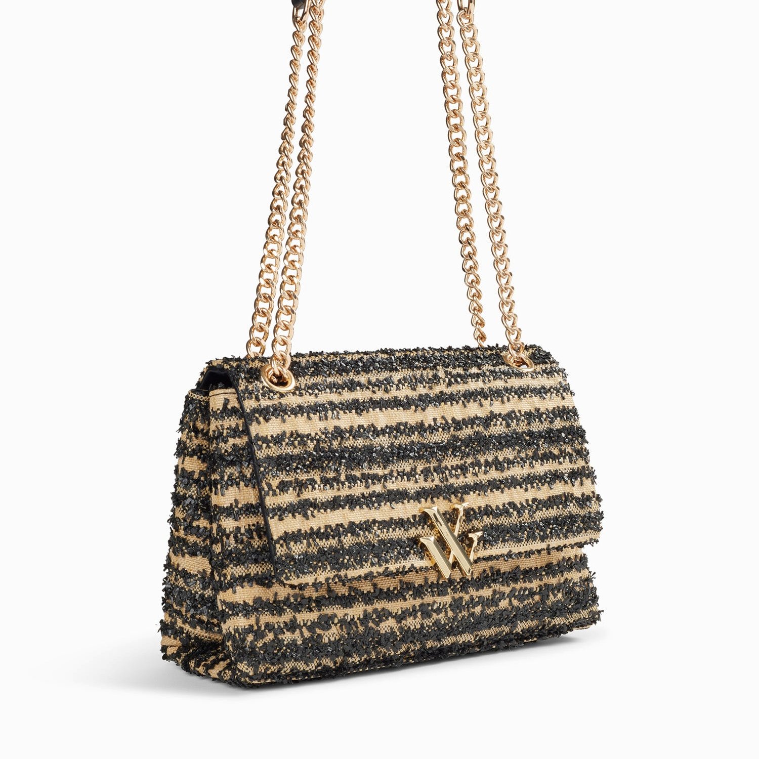 (image for) Sac à Main Naomi Noir Et Beige à ChaîNe | Vanessawupromo.Com 748