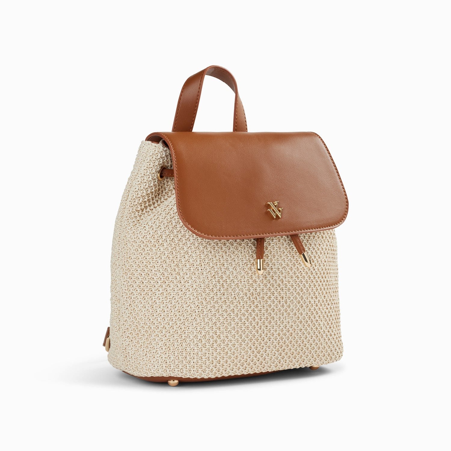 (image for) Sac à Dos Myriam En Raphia éCru Et Camel | Vanessawupromo.Com 16