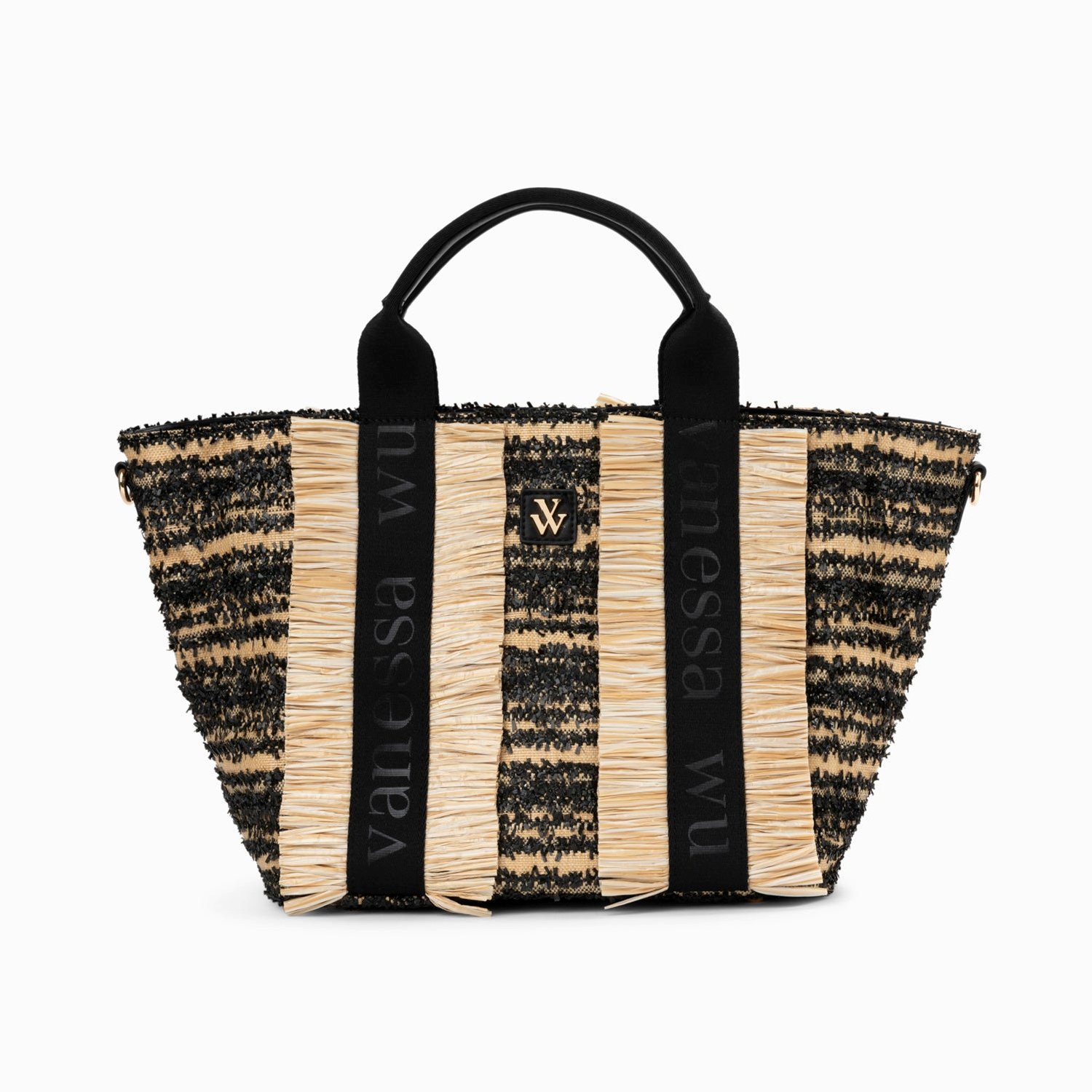 (image for) Sac Cabas TrapèZe Maya Noir à Franges | Vanessawupromo.Com 37