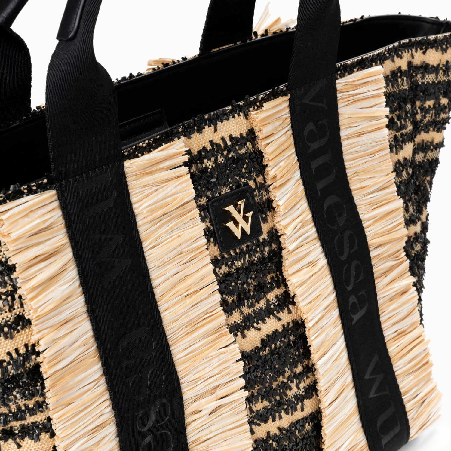 (image for) Sac Cabas TrapèZe Maya Noir à Franges | Vanessawupromo.Com 37