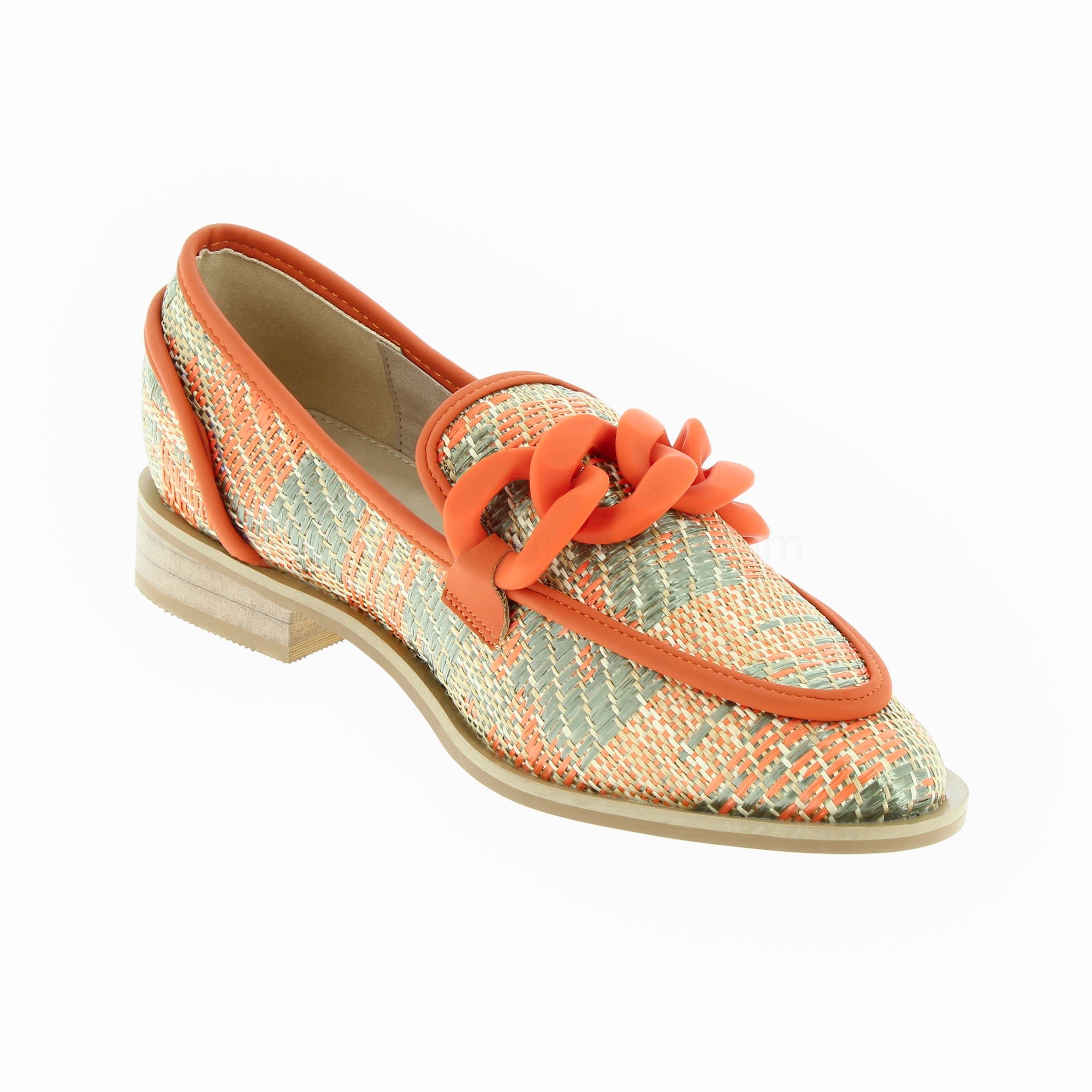 (image for) Mocassins Barbara Orange à ChaîNe Mate | Vanessawupromo.Com 501