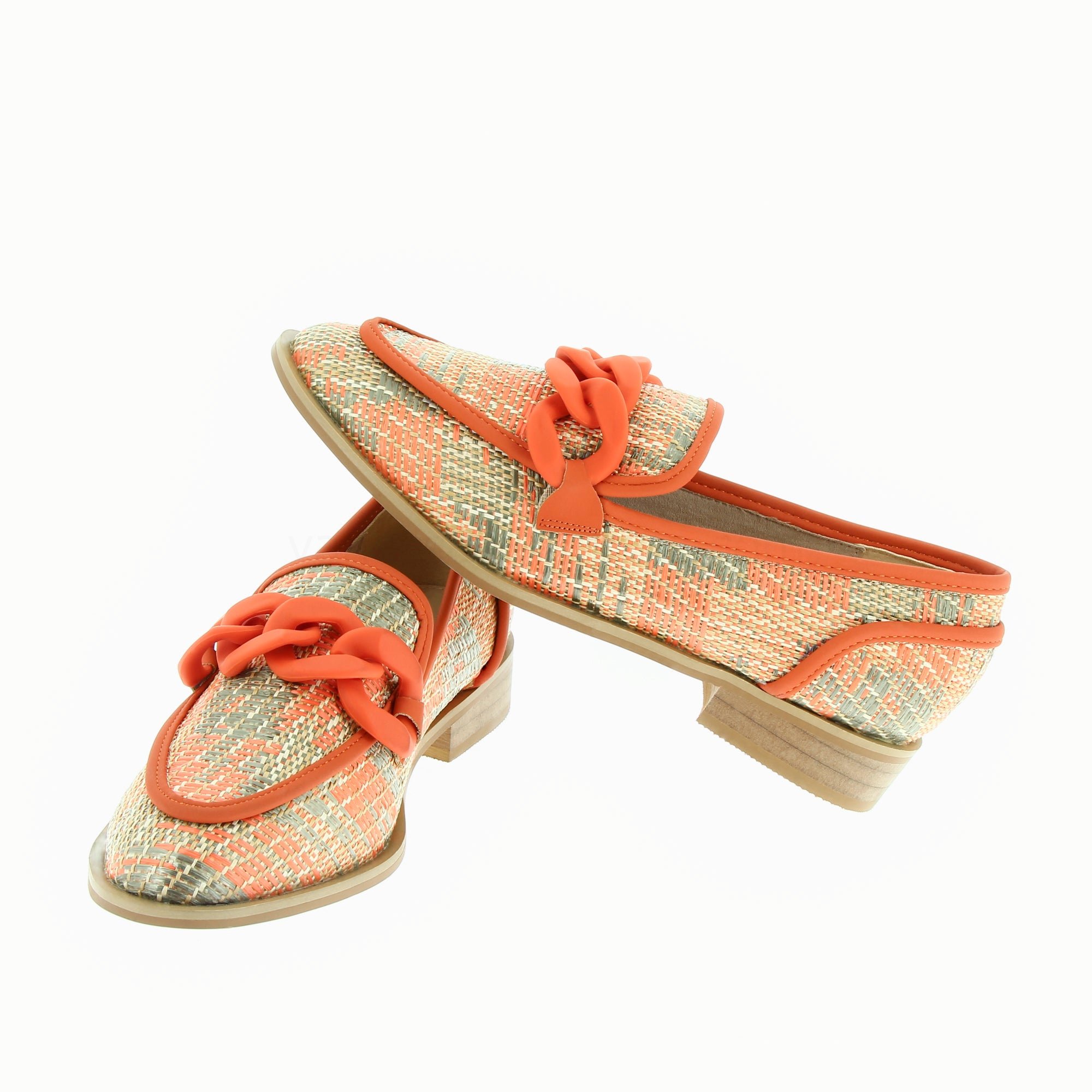 (image for) Mocassins Barbara Orange à ChaîNe Mate | Vanessawupromo.Com 501