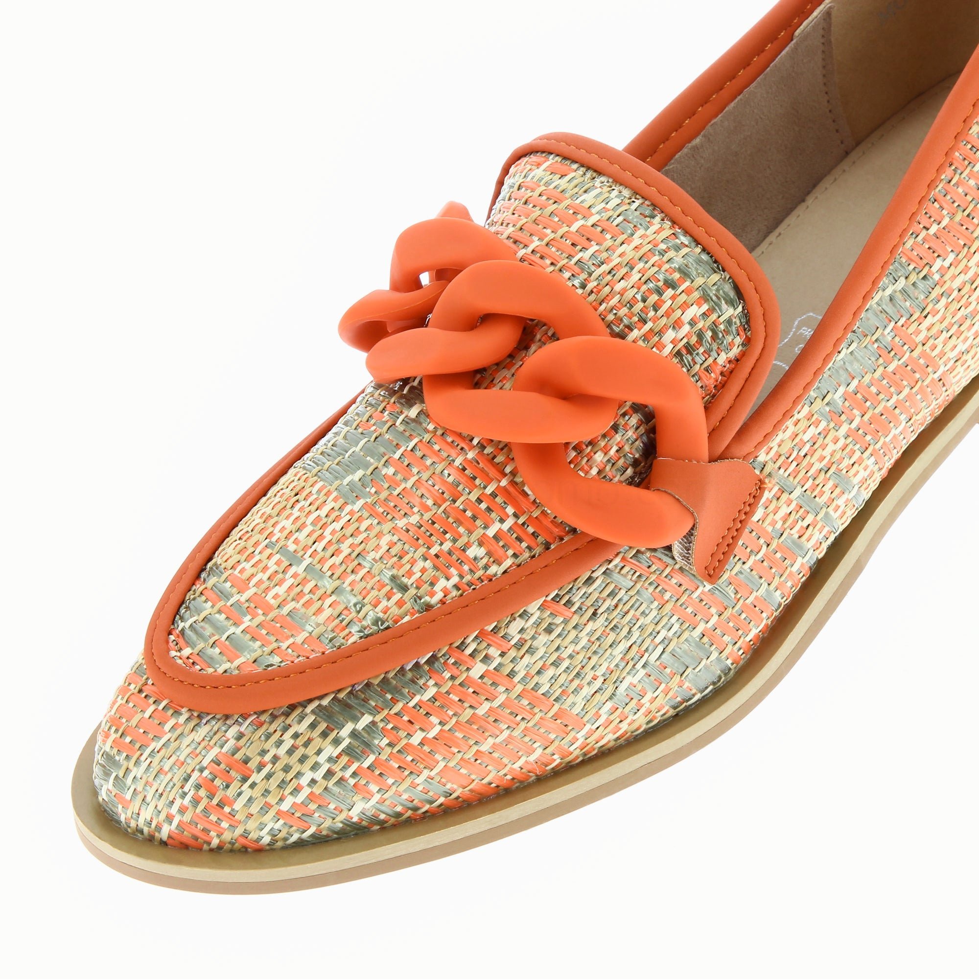 (image for) Mocassins Barbara Orange à ChaîNe Mate | Vanessawupromo.Com 501