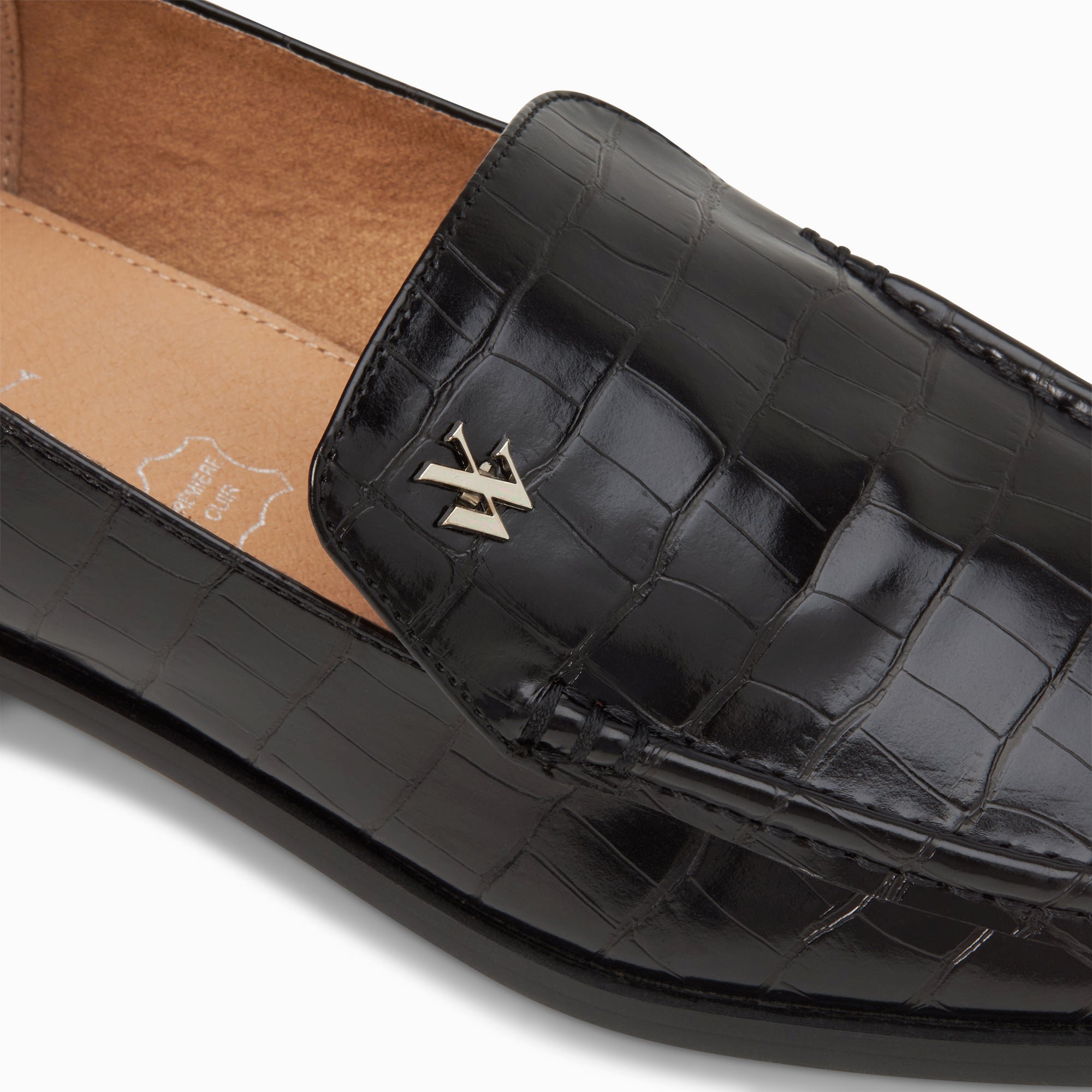 (image for) Mocassins Marianne Noir Croco | Vanessawupromo.Com 344