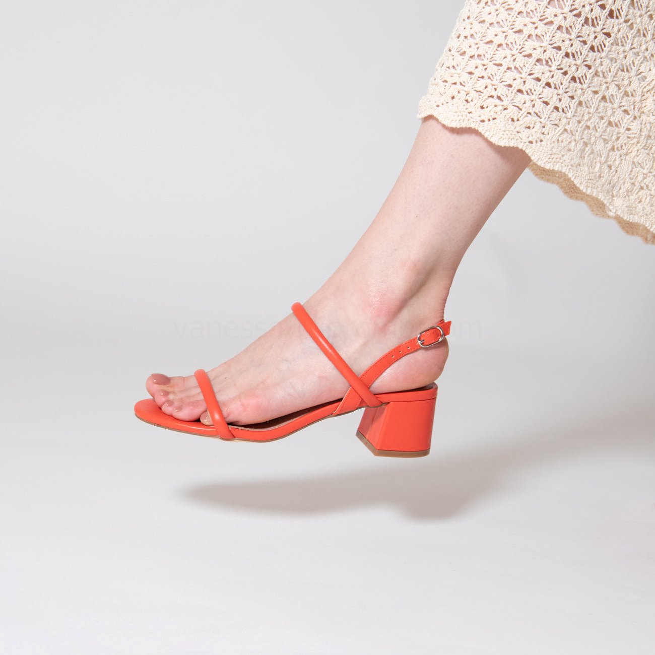 (image for) Sandales à Talon Minimalistes Cynthia Corail | Vanessawupromo.Com 556