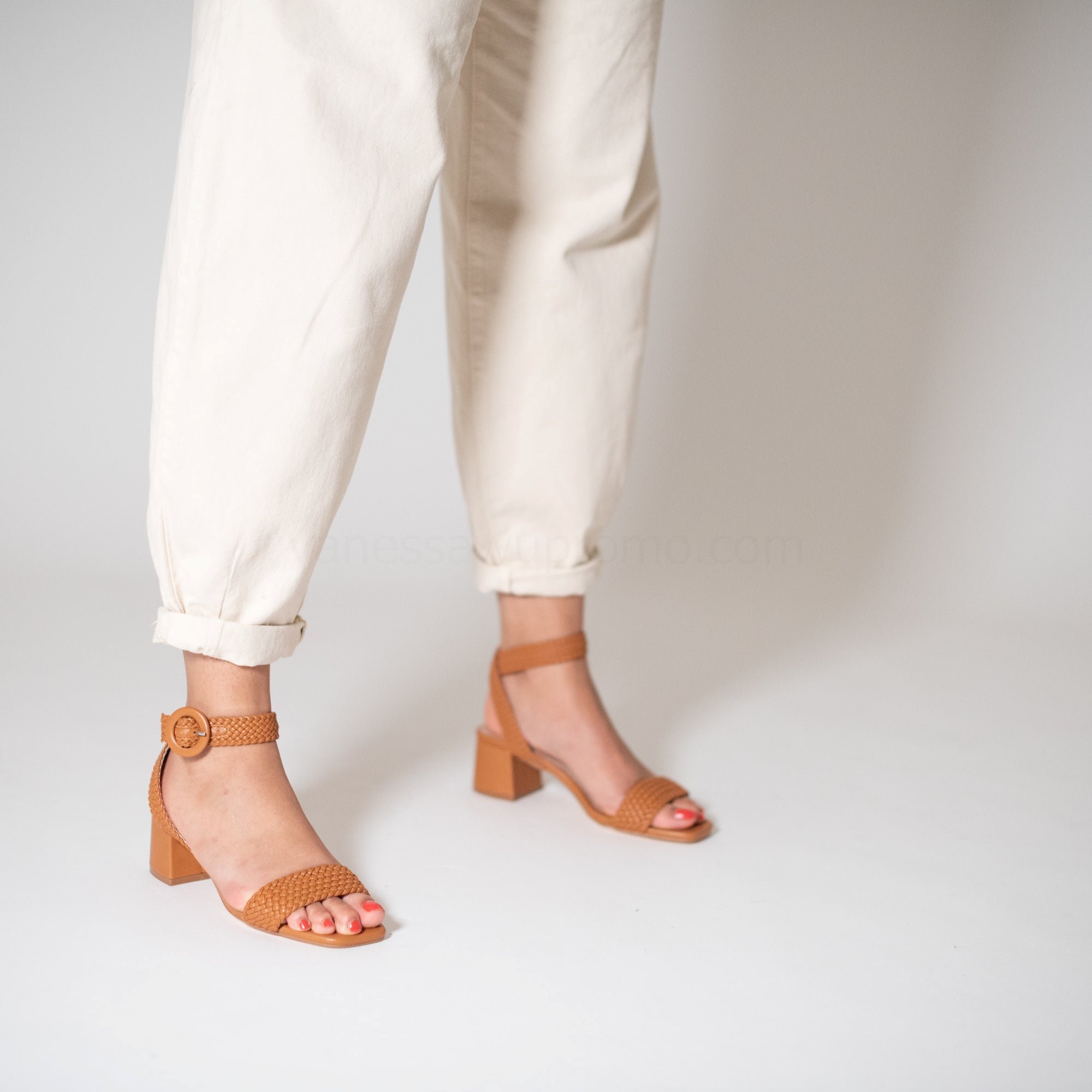 (image for) Sandales à Talon TresséEs Emmeline Camel | Vanessawupromo.Com 337