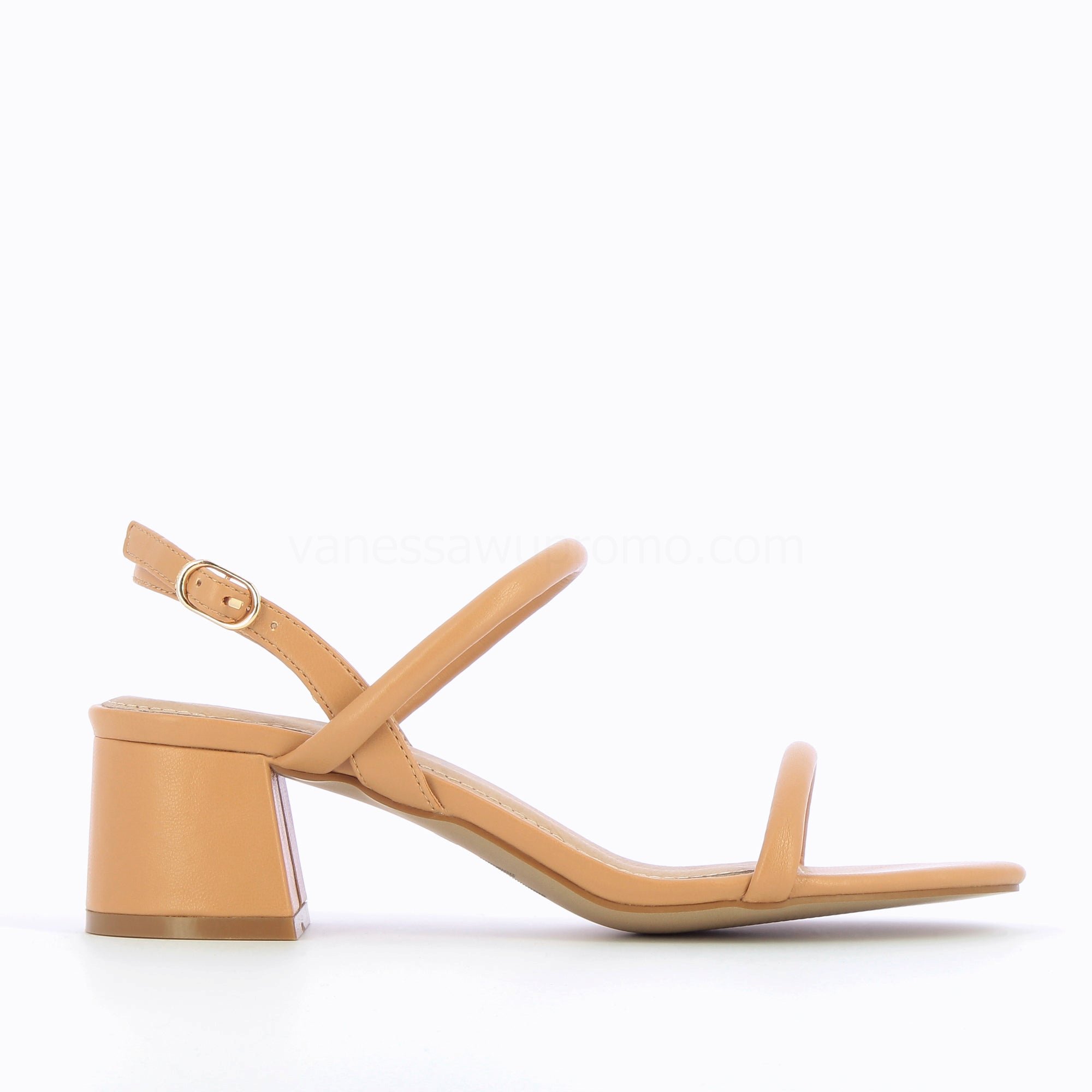 (image for) Sandales à Talon Minimalistes Oriane Caramel | Vanessawupromo.Com 575