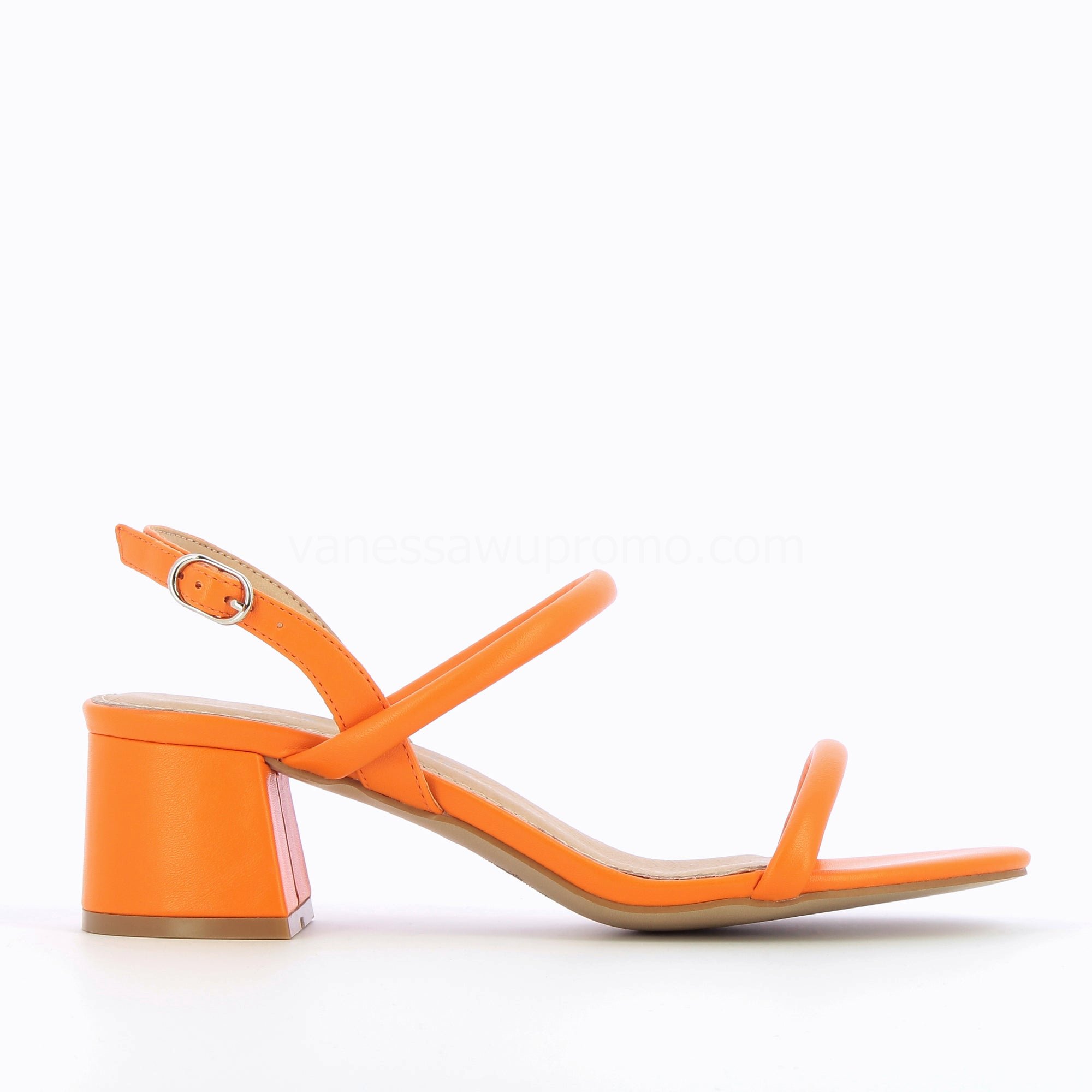 (image for) Sandales à Talon Minimalistes Oriane Orange | Vanessawupromo.Com 576