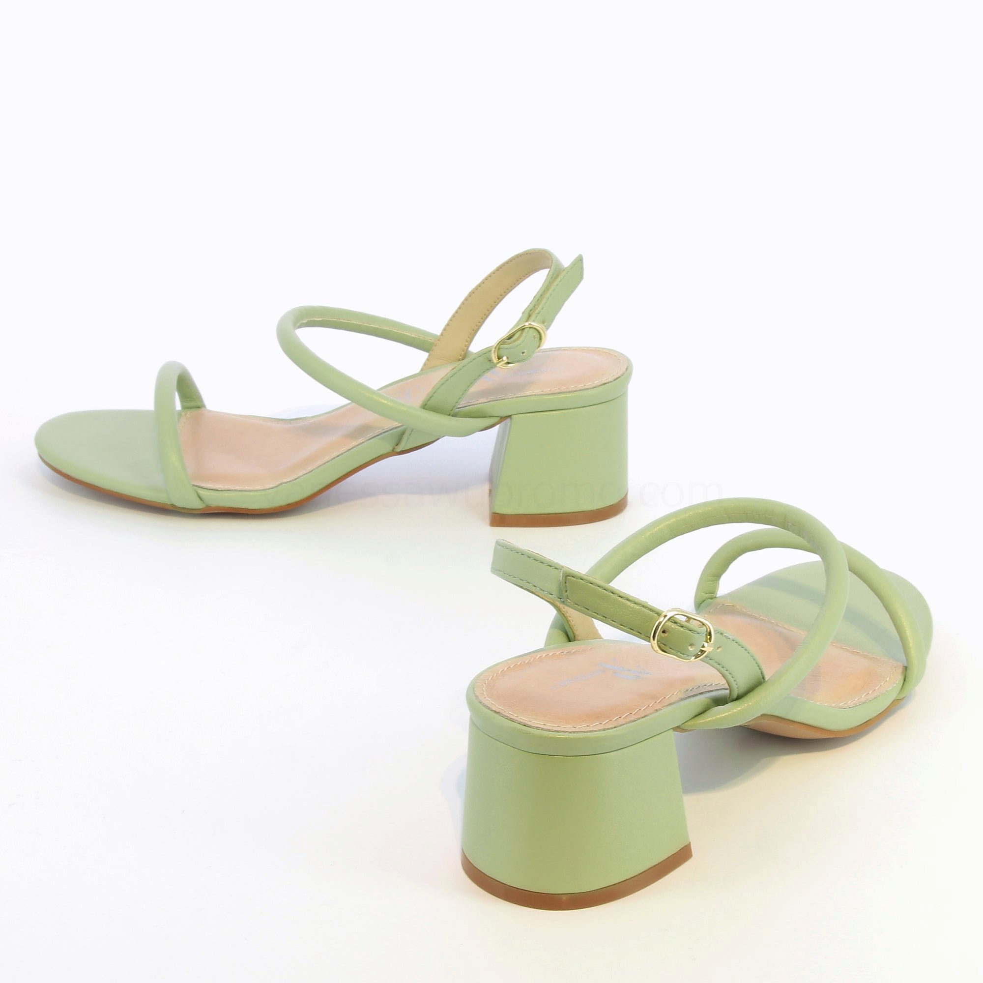 (image for) Sandales à Talon Minimalistes Oriane Vert Pastel | Vanessawupromo.Com 577