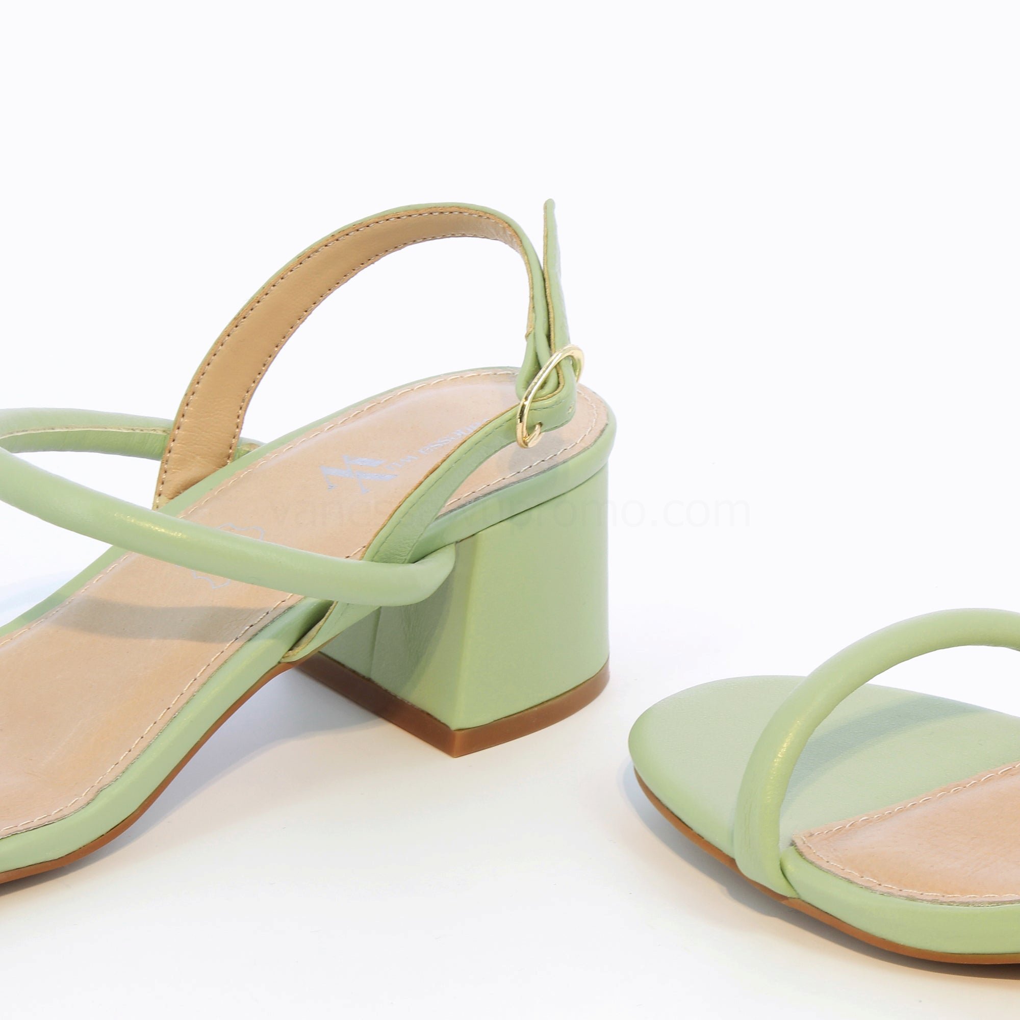 (image for) Sandales à Talon Minimalistes Oriane Vert Pastel | Vanessawupromo.Com 577