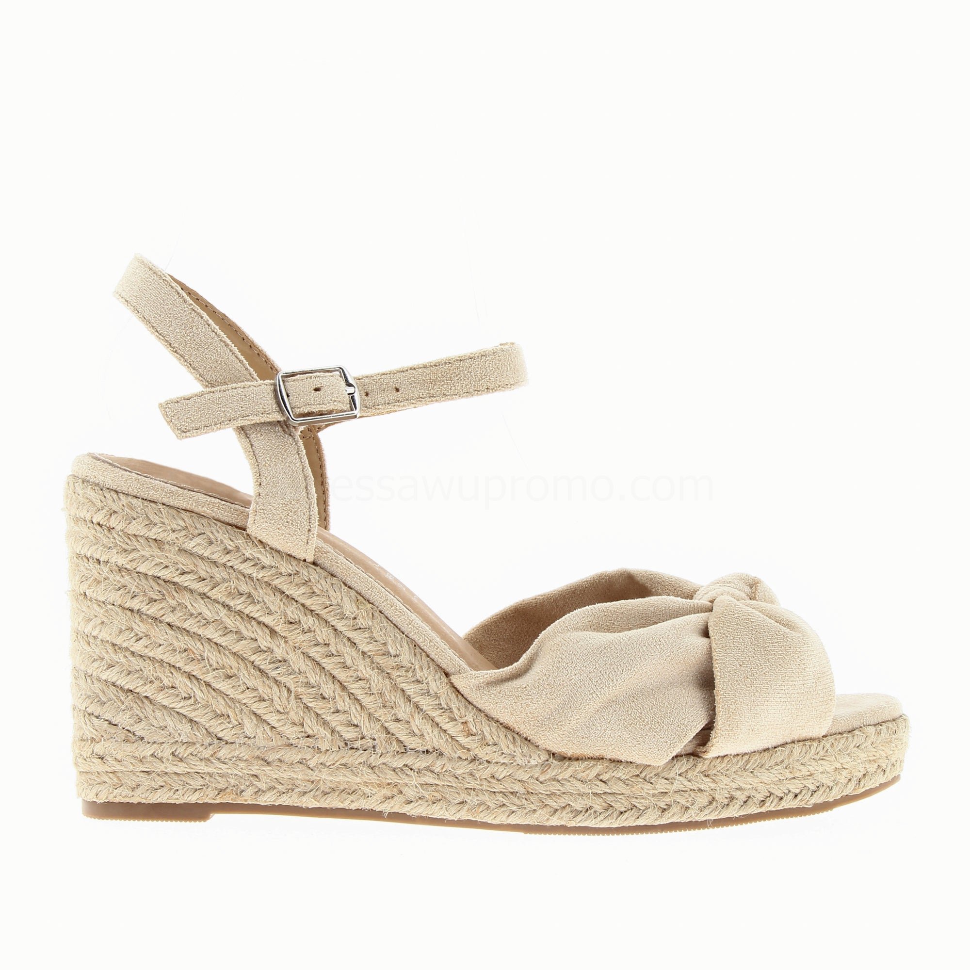 (image for) Sandales CompenséEs NouéEs ZoëLla Beige Clair | Vanessawupromo.Com 578