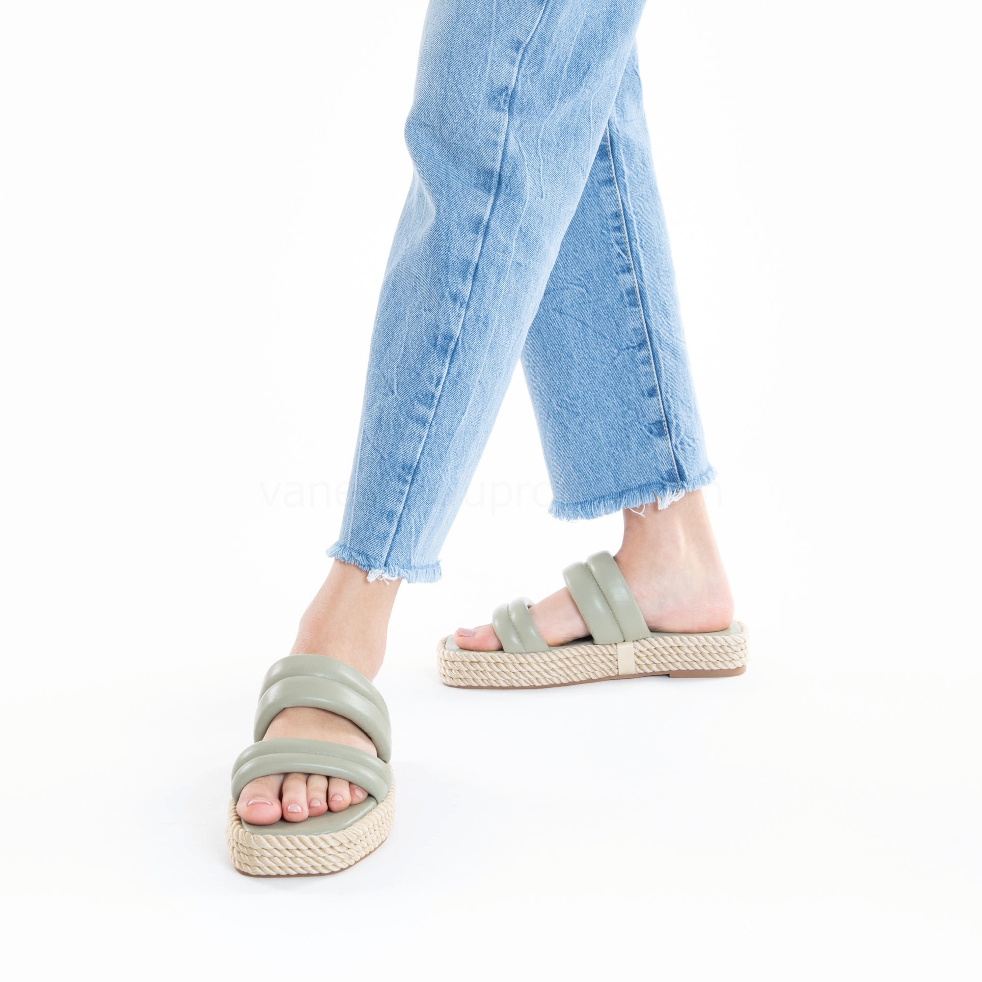 (image for) Mules Nala Vert Pastel à Plateforme Cordes | Vanessawupromo.Com 542