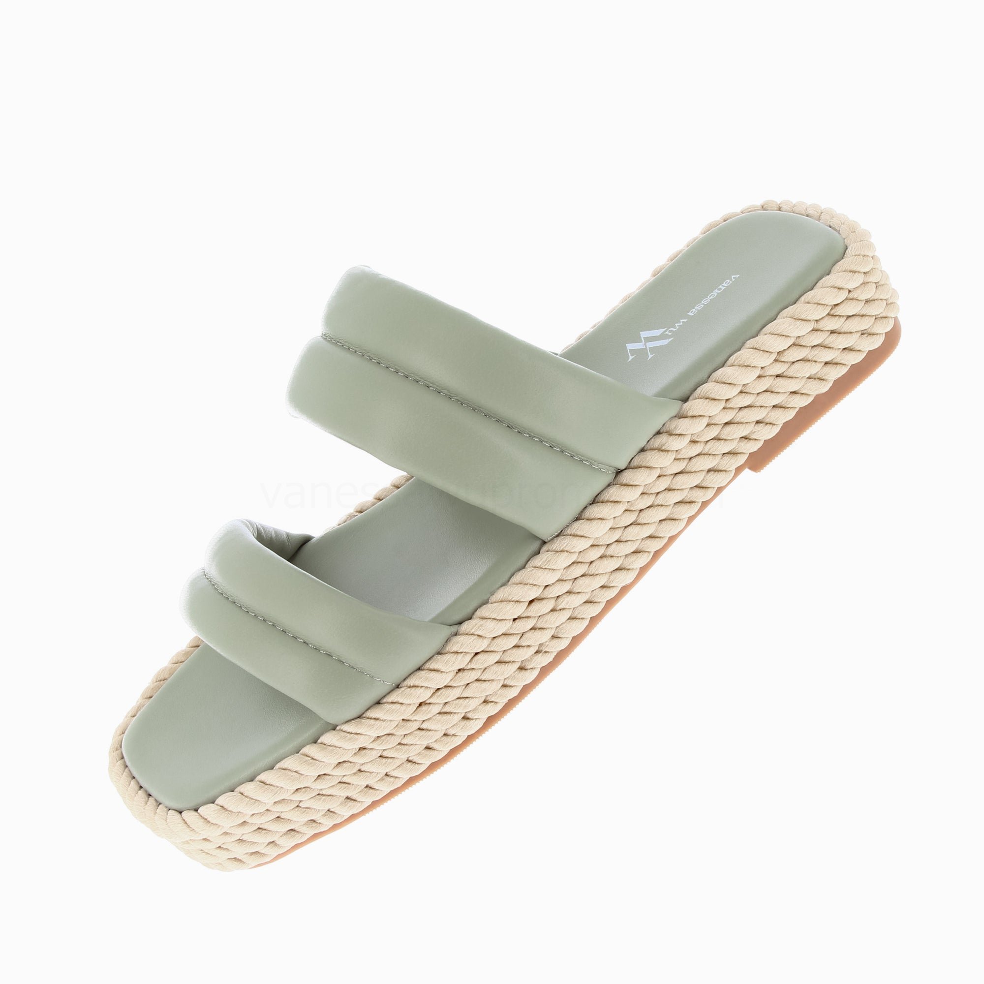 (image for) Mules Nala Vert Pastel à Plateforme Cordes | Vanessawupromo.Com 542