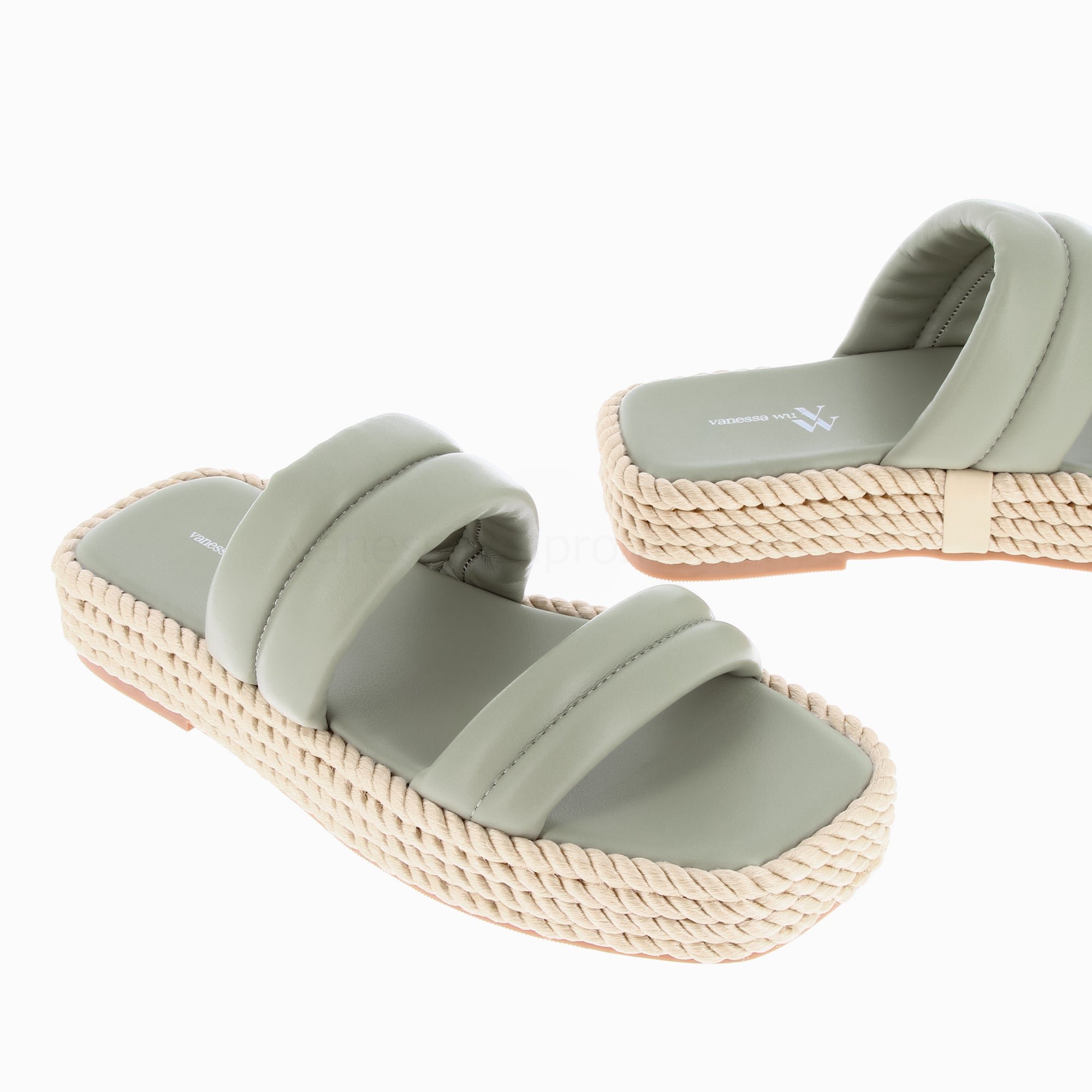 (image for) Mules Nala Vert Pastel à Plateforme Cordes | Vanessawupromo.Com 542