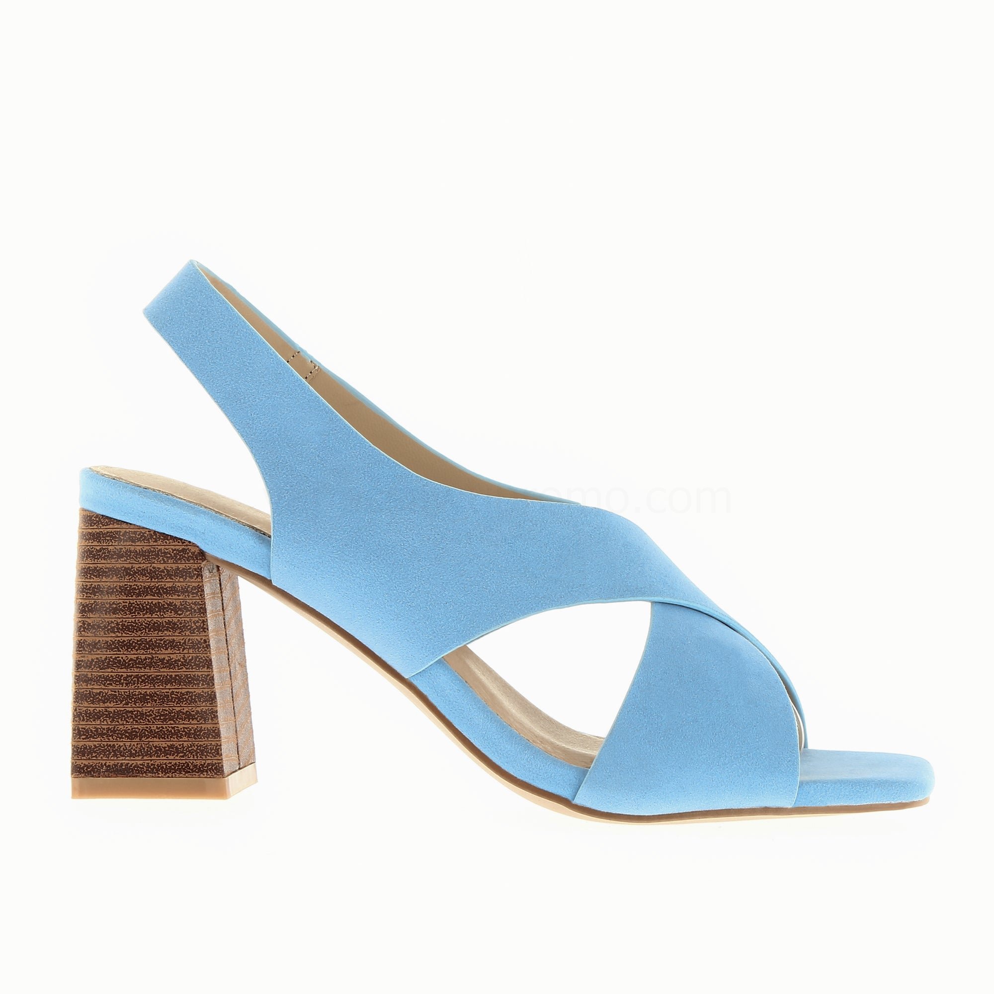 (image for) Sandales Dakota Bleu Clair à Brides CroiséEs Et Talon Haut | Vanessawupromo.Com 589