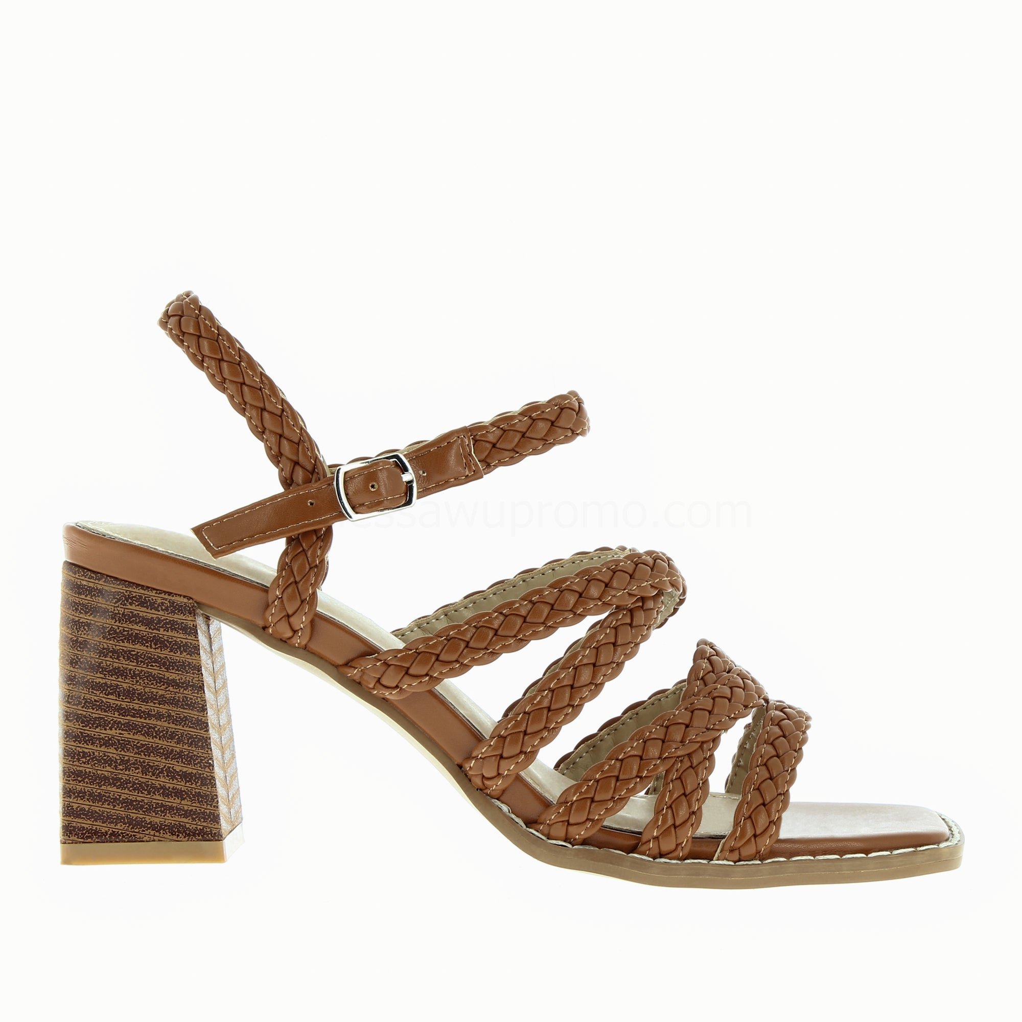 (image for) Sandales Miranda Camel à Multibrides TresséEs Et Talon Haut | Vanessawupromo.Com 591