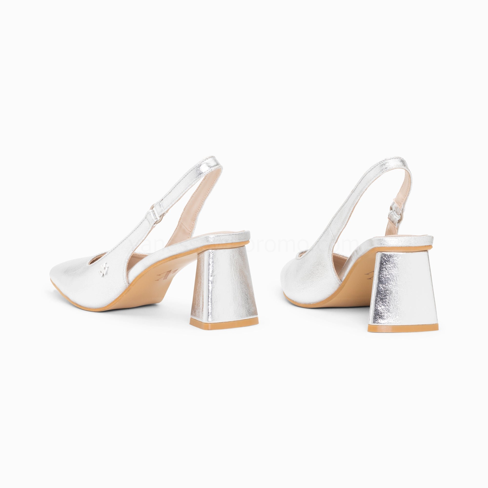 (image for) Escarpins Slingback Lara Argent à Bout Pointu | Vanessawupromo.Com 278