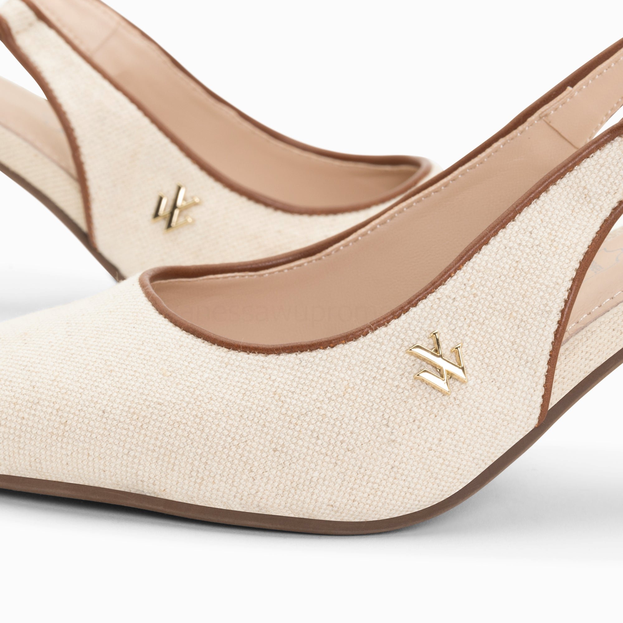 (image for) Escarpins Slingback Lara Beiges à Bout Pointu | Vanessawupromo.Com 197