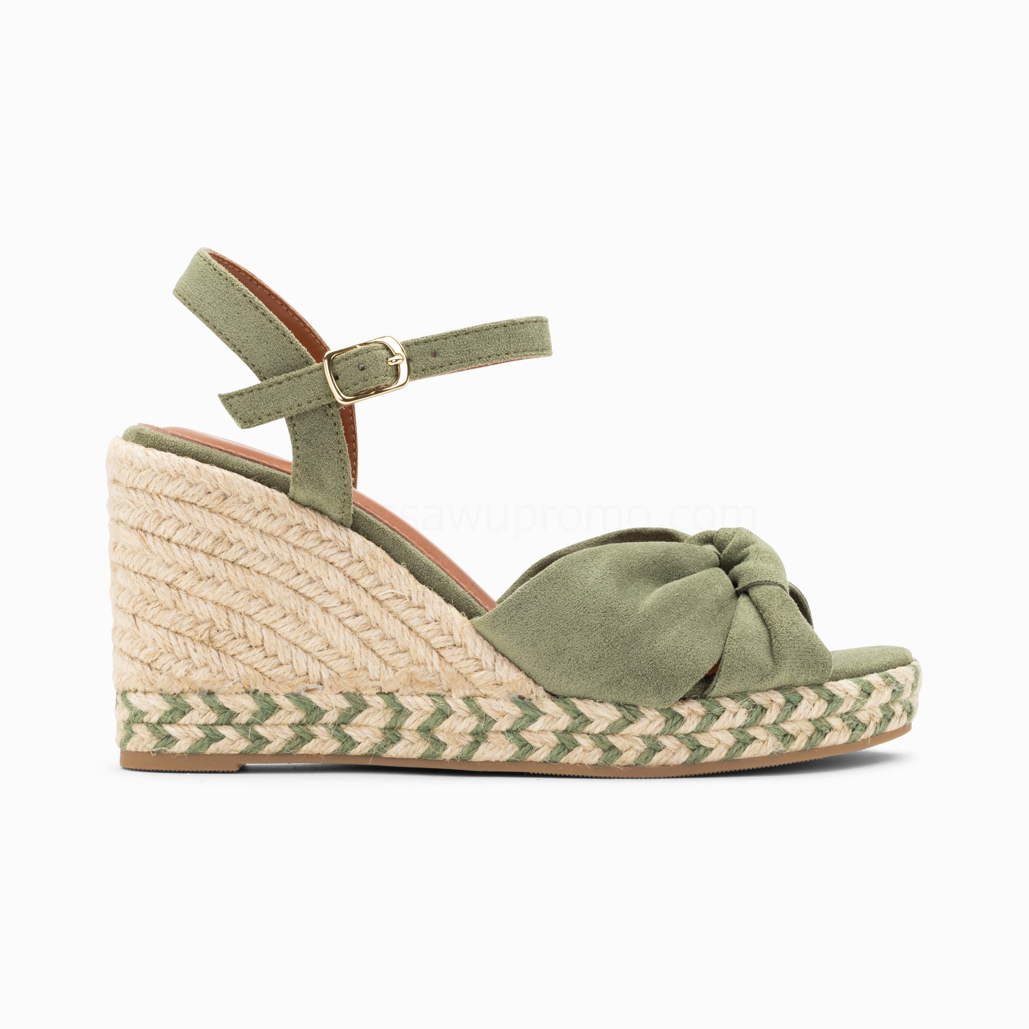 (image for) Sandales CompenséEs NouéEs CéLine Kaki Pastel | Vanessawupromo.Com 631