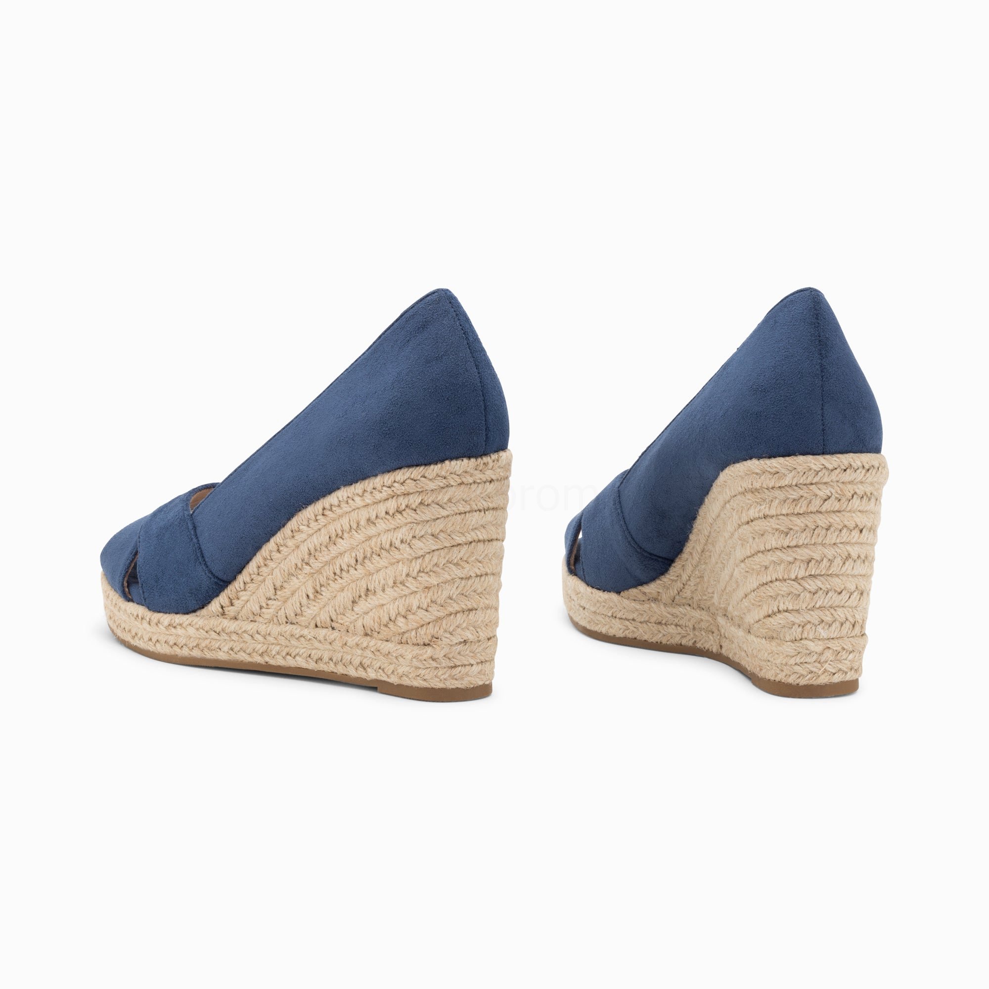 (image for) Sandales CompenséEs Peep-Toe LéOnie Bleu Marine | Vanessawupromo.Com 637