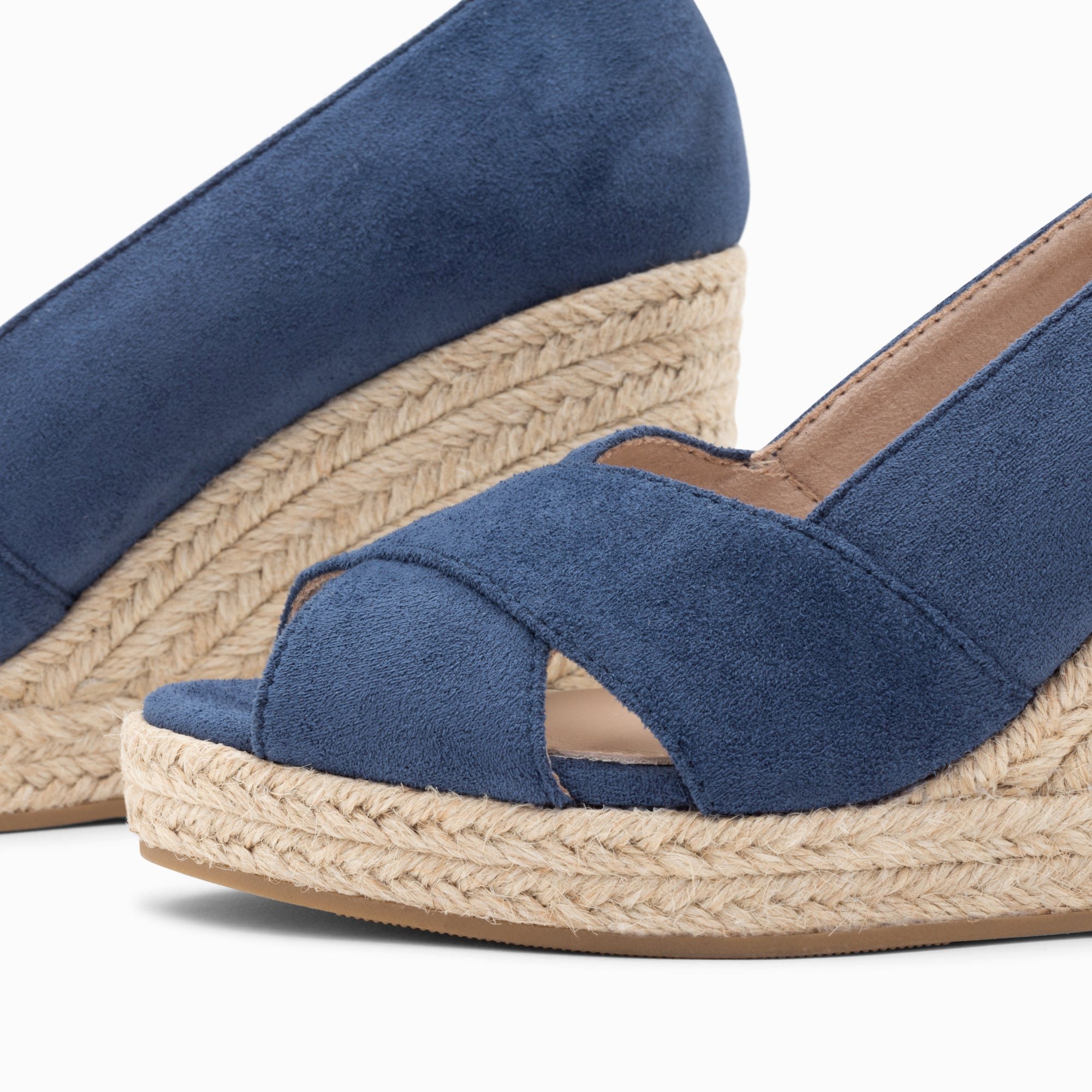 (image for) Sandales CompenséEs Peep-Toe LéOnie Bleu Marine | Vanessawupromo.Com 637