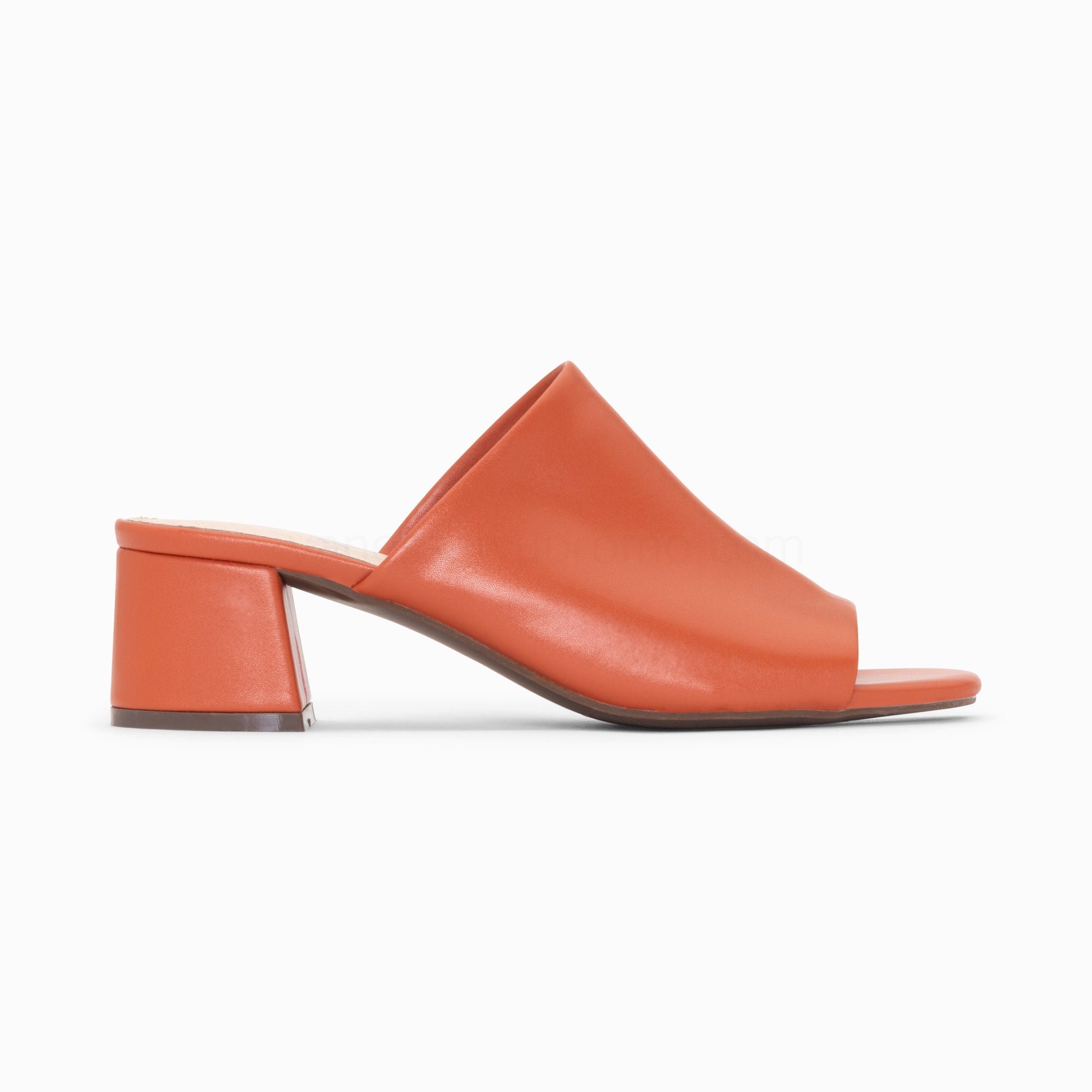 (image for) Mules Peep-Toe HelèNe Brique à Talon | Vanessawupromo.Com 638