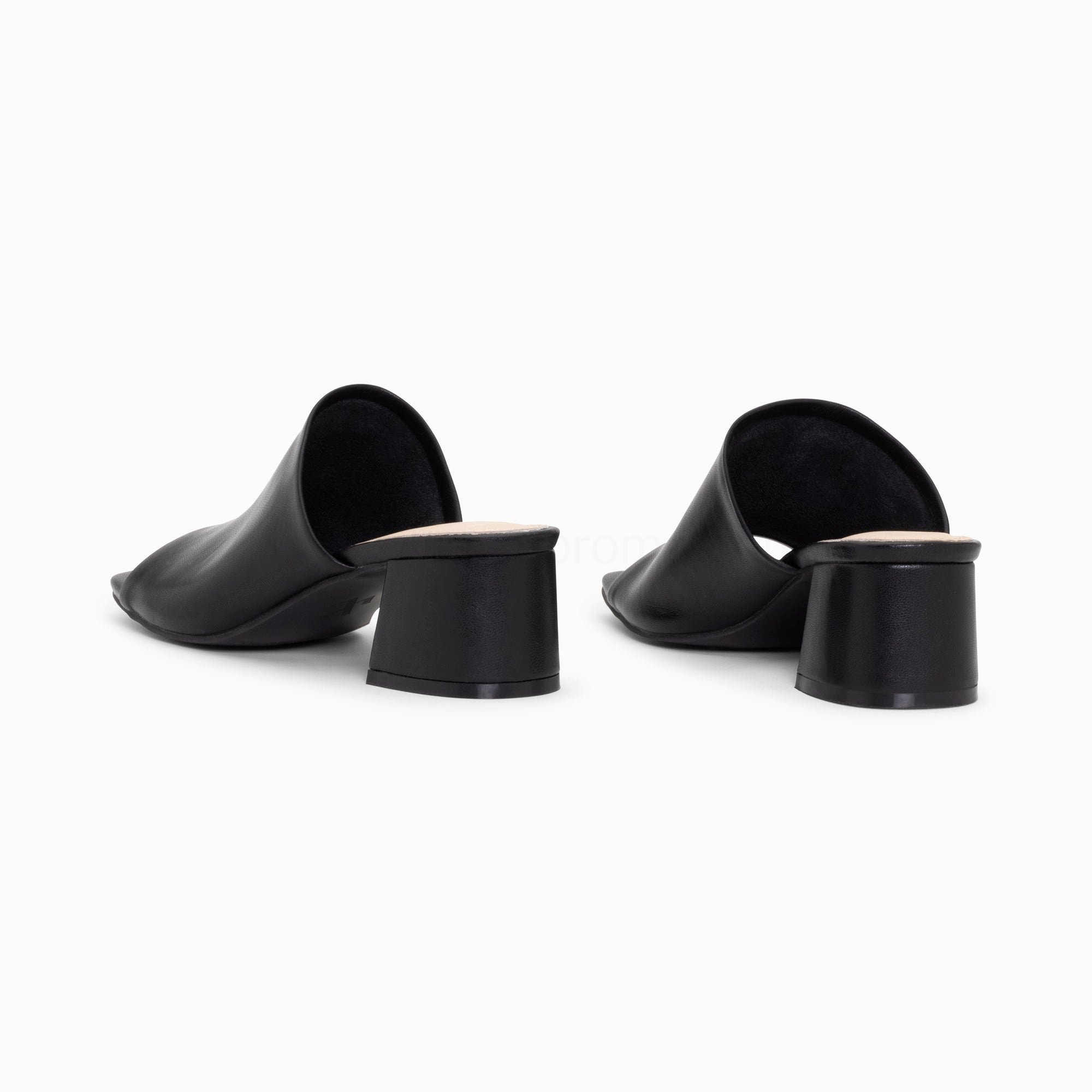 (image for) Mules Peep-Toe HelèNe Noires à Talon | Vanessawupromo.Com 463