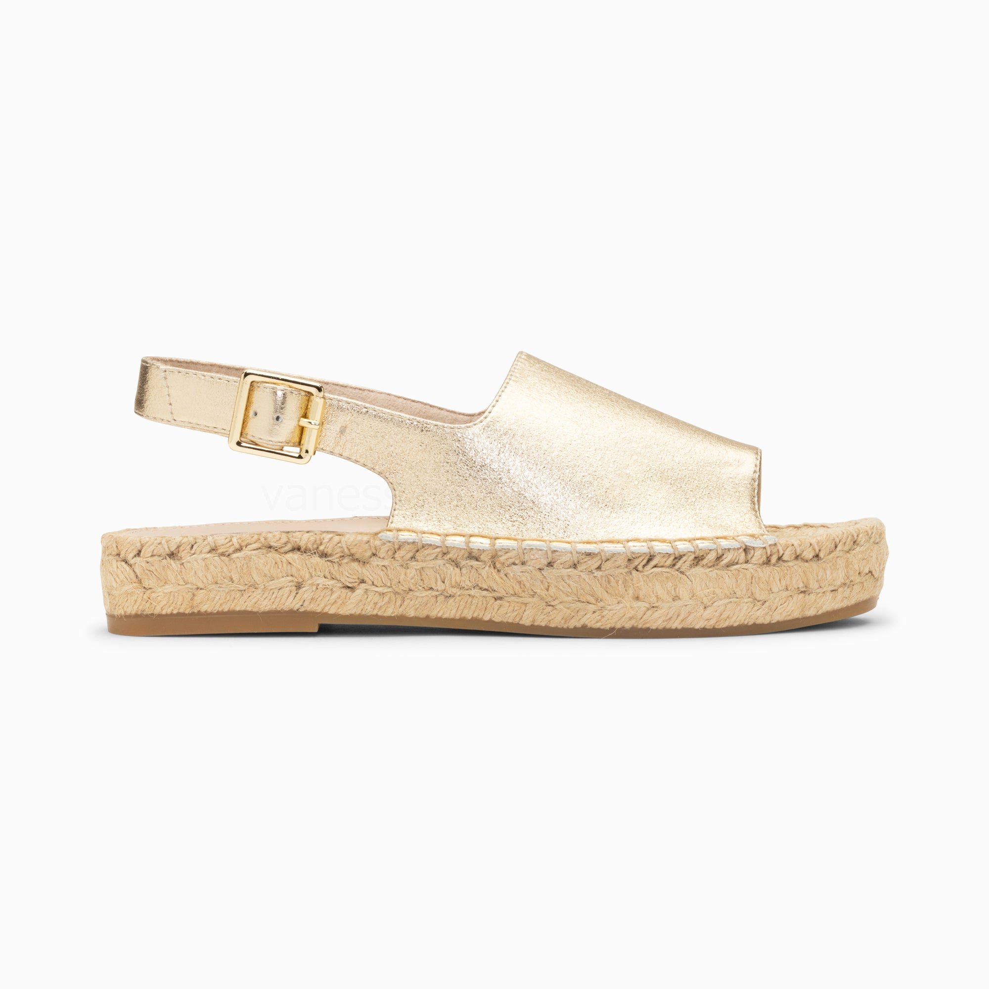 (image for) Sandales Marjolaine Or à Semelle Espadrille | Vanessawupromo.Com 345