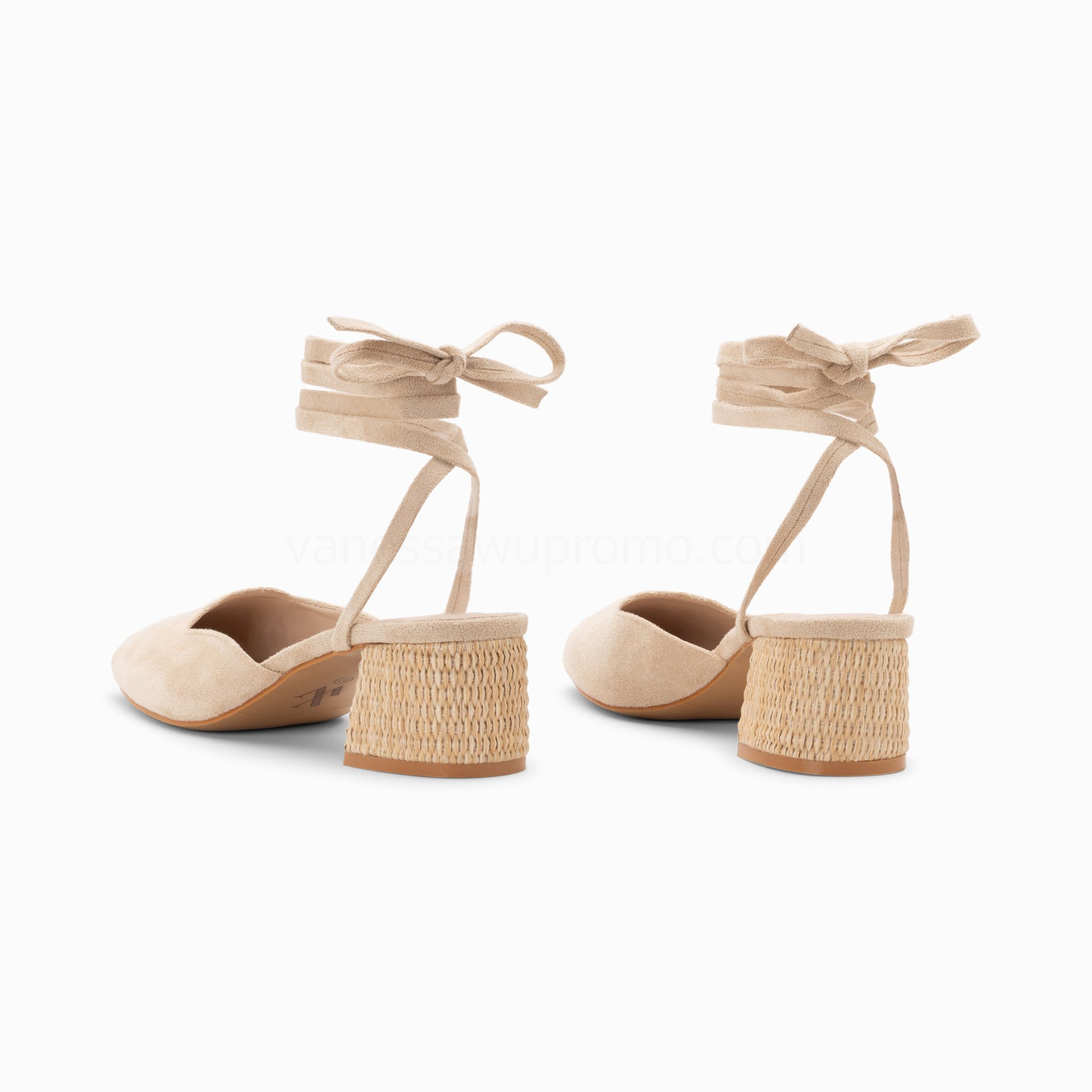 (image for) Sandales à Talon Inna Beiges à Lacets | Vanessawupromo.Com 06